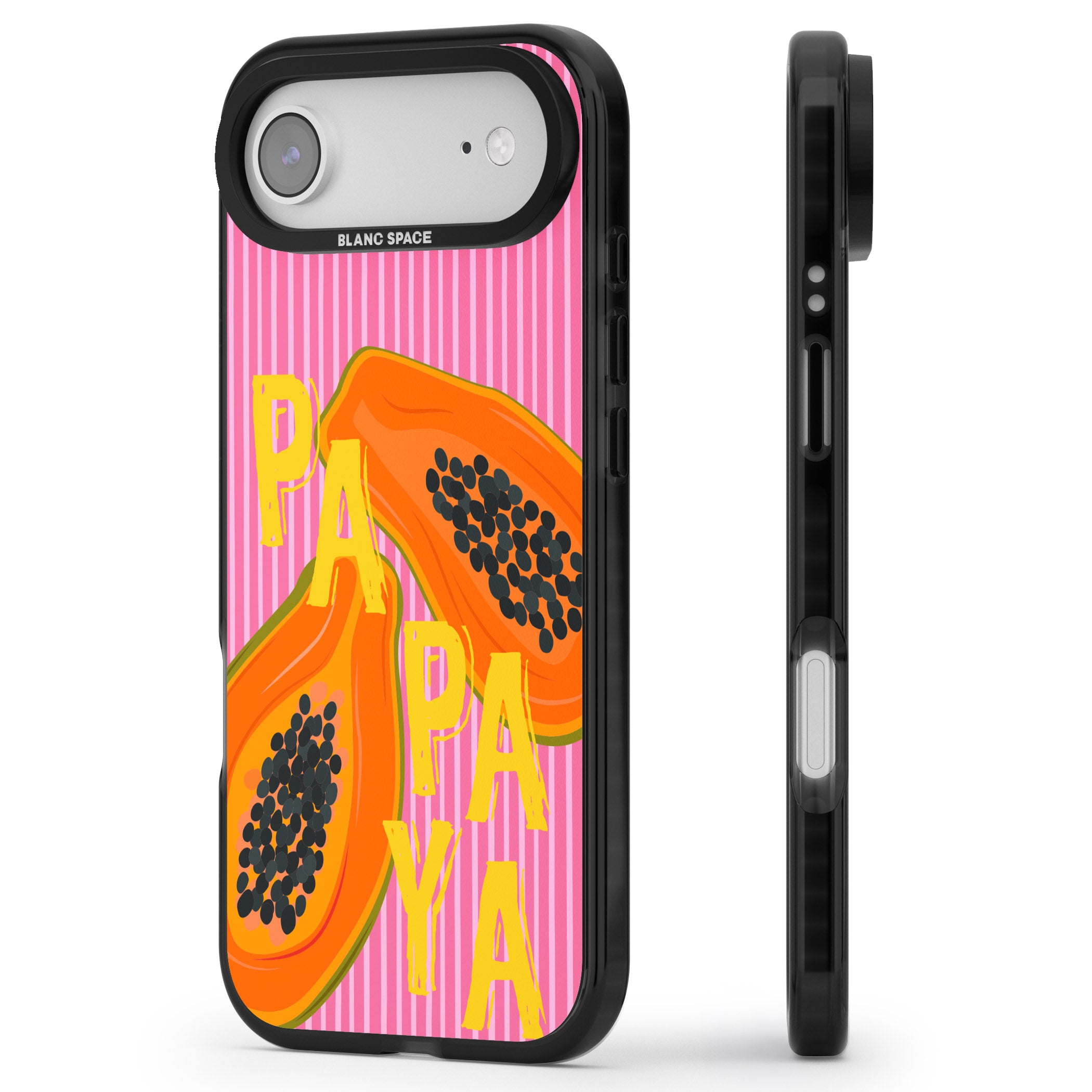 Papaya iPhone 17 Air Impact Black Phone Case Side Profile