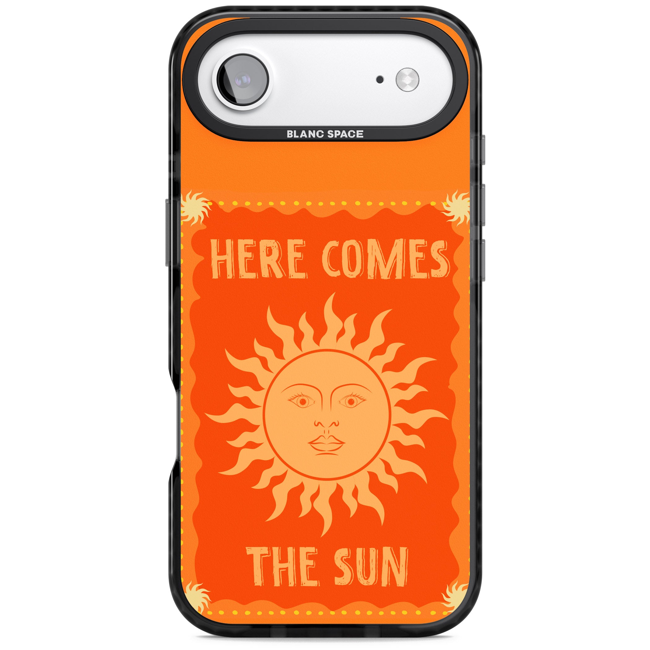 Retro Here Comes The Sun iPhone 17 Air Impact Black Phone Case