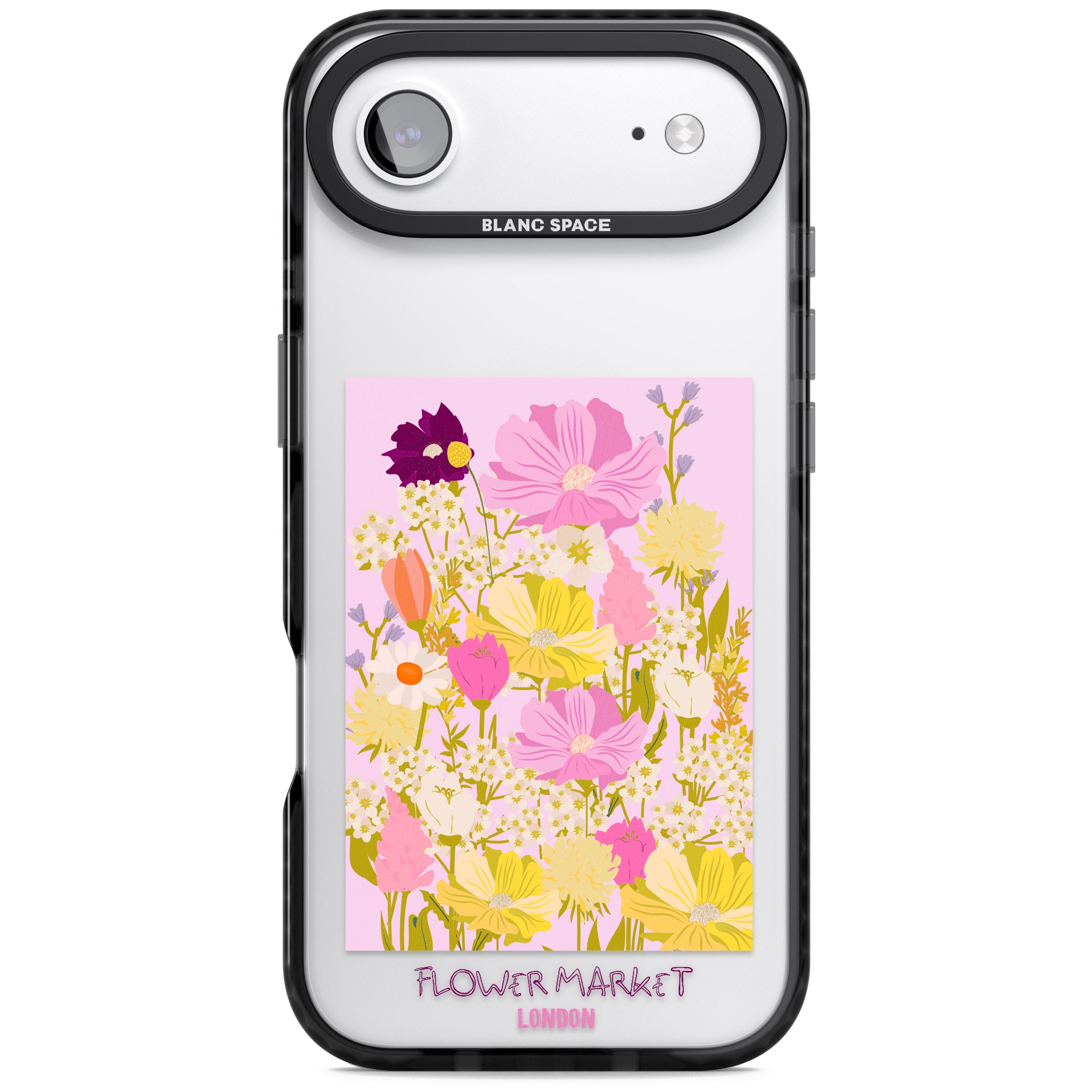 Flower Market iPhone 17 Air Impact Black Phone Case