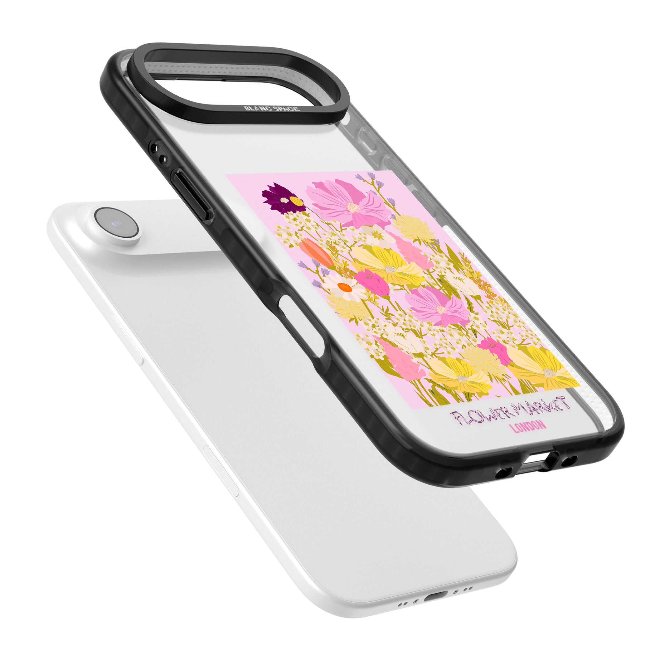 Flower Market iPhone 17 Air Impact Black Phone Case Colours