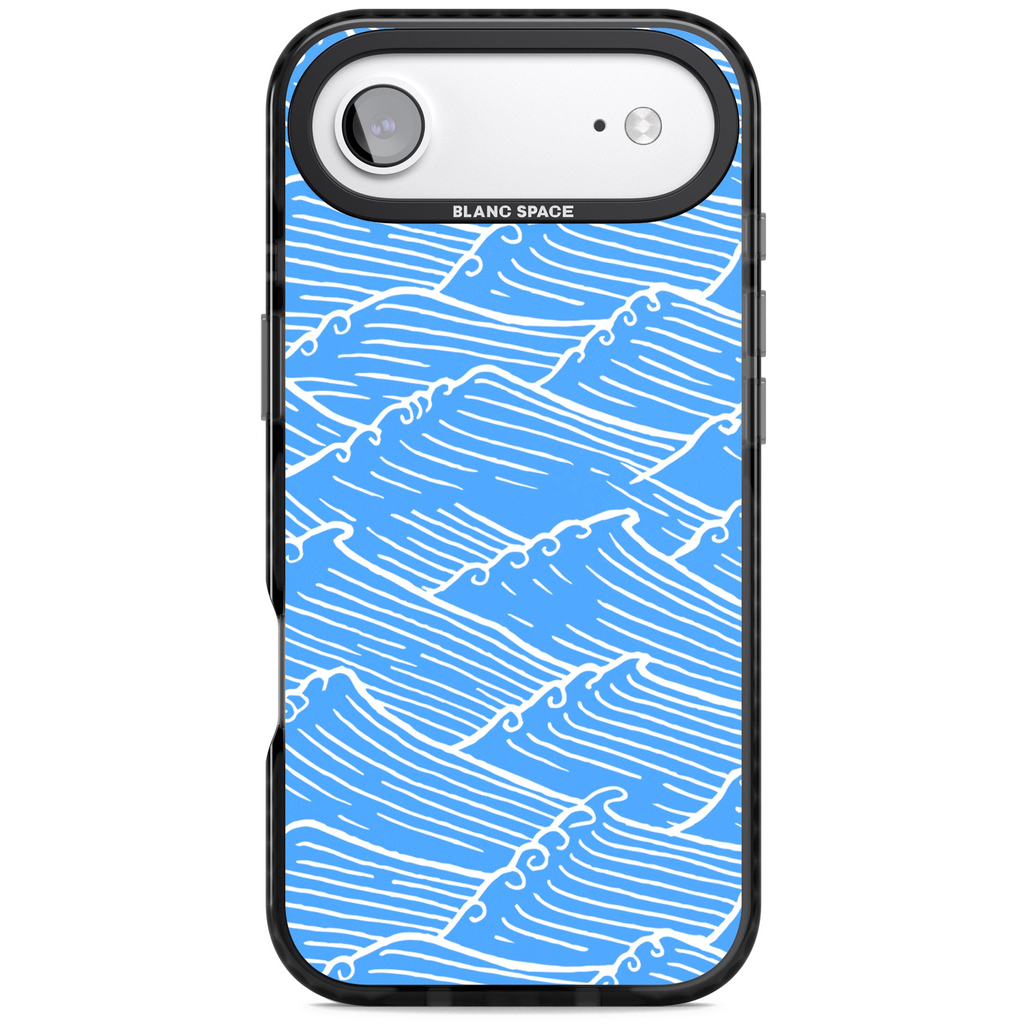 Waves Pattern iPhone 17 Air Impact Black Phone Case