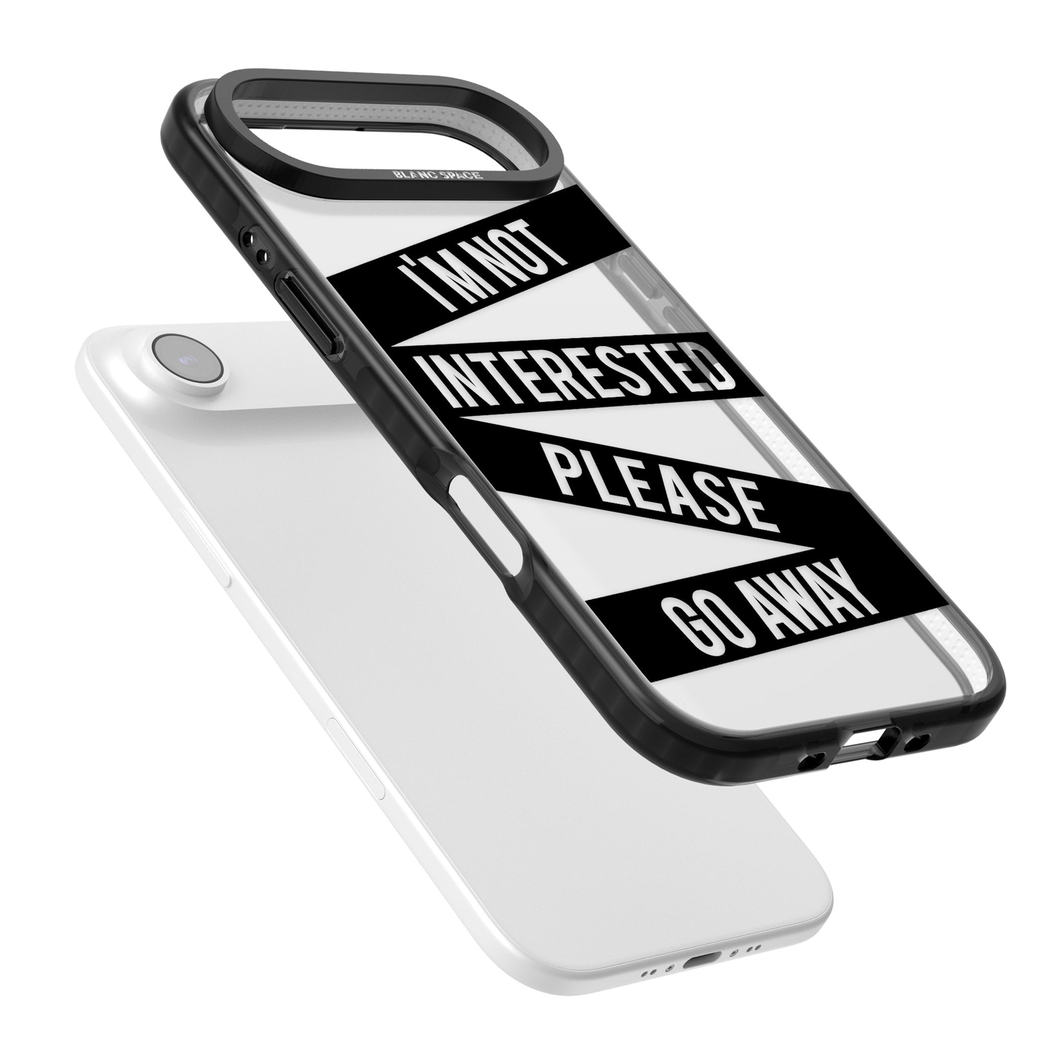 Not Interested Warning iPhone 17 Air Impact Black Phone Case Colours