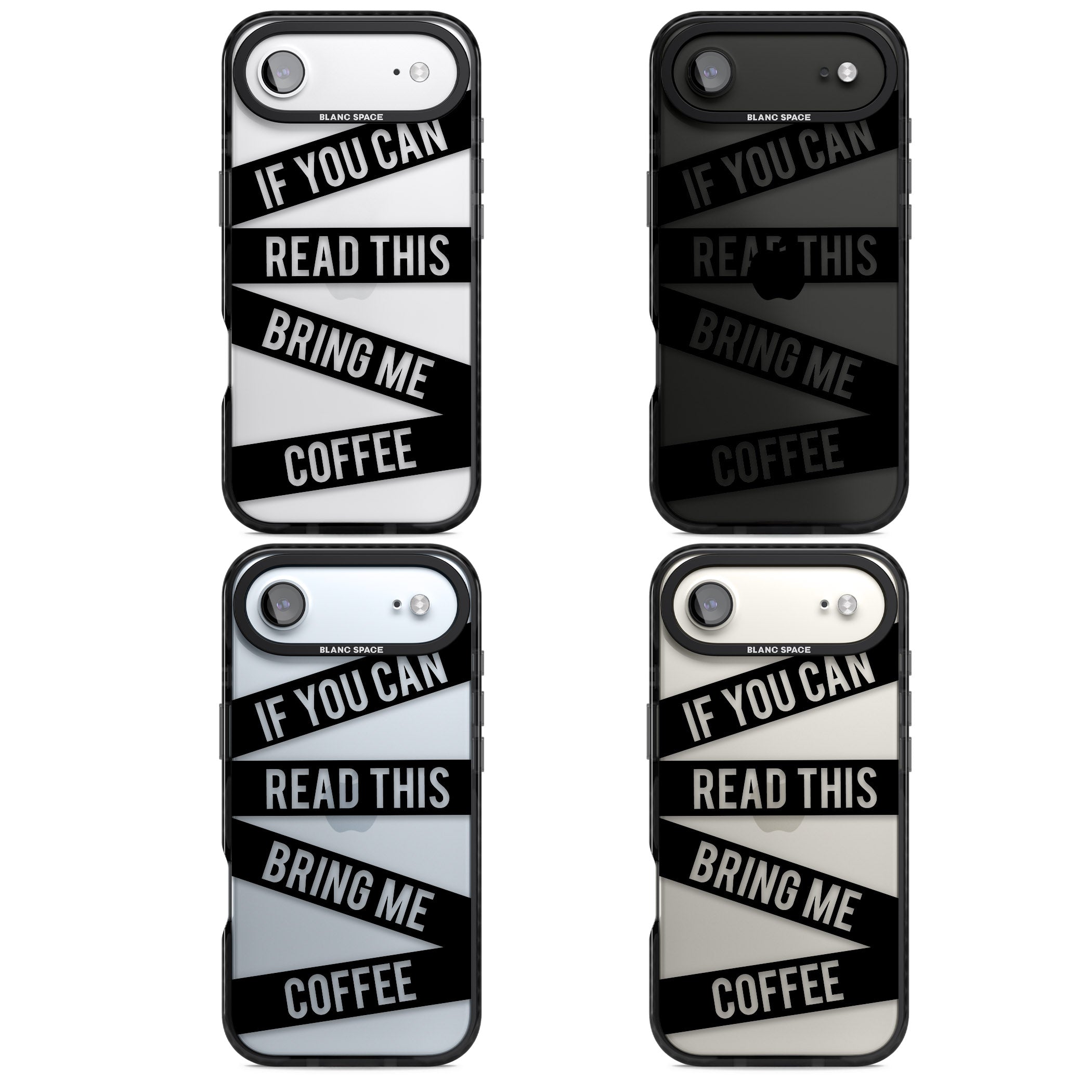 Bring Me Coffee iPhone 17 Air Impact Black Phone Case APT Impact Protection