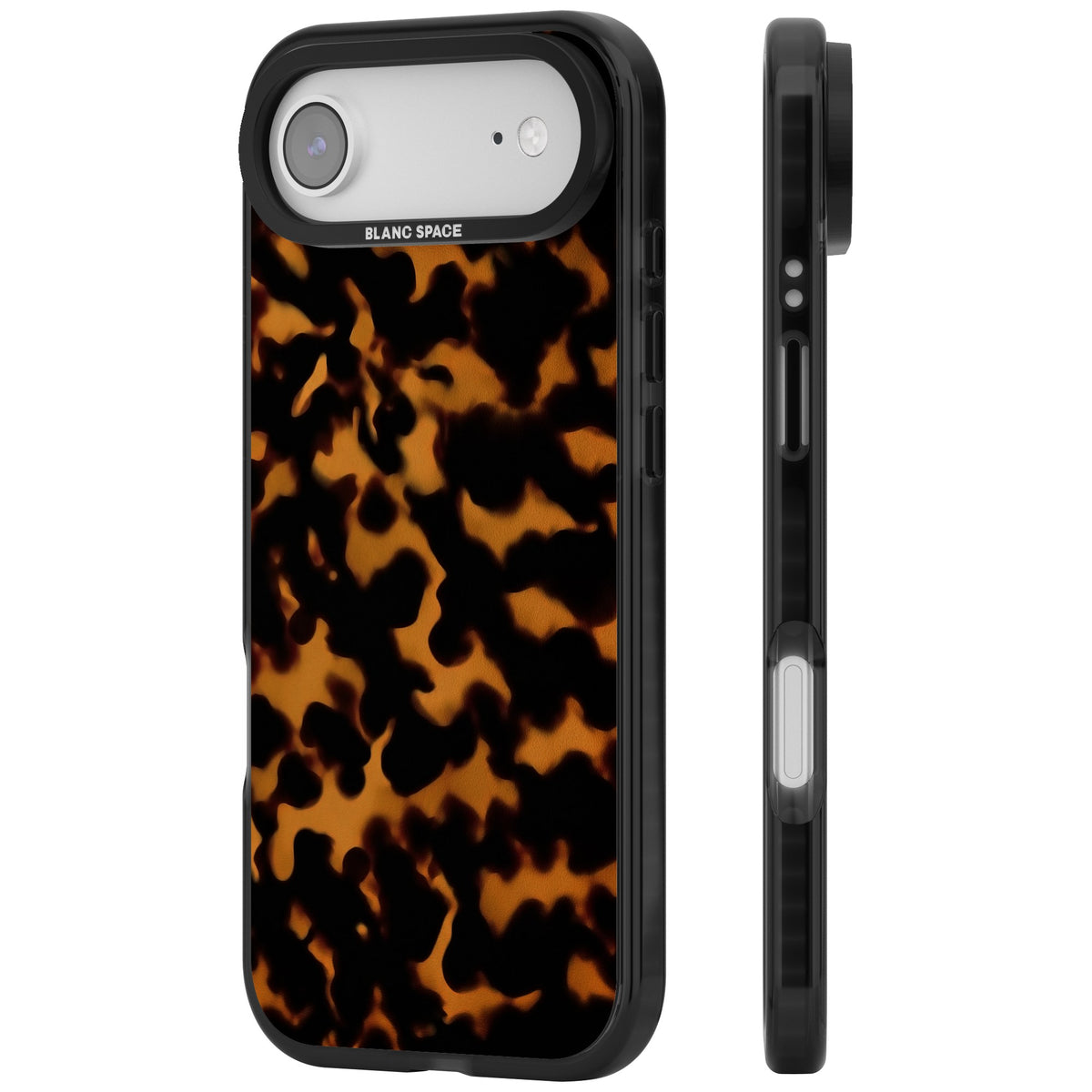 Amber Tortoise iPhone Air Impact Black Phone Case side
