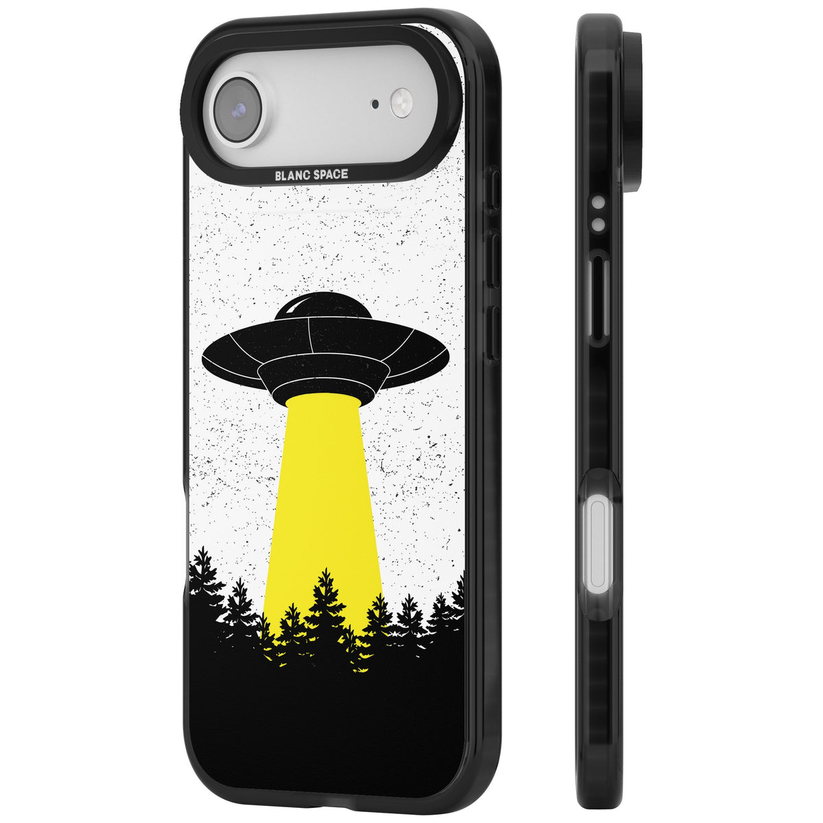 Alien Abduction iPhone Air Impact Black Phone Case side