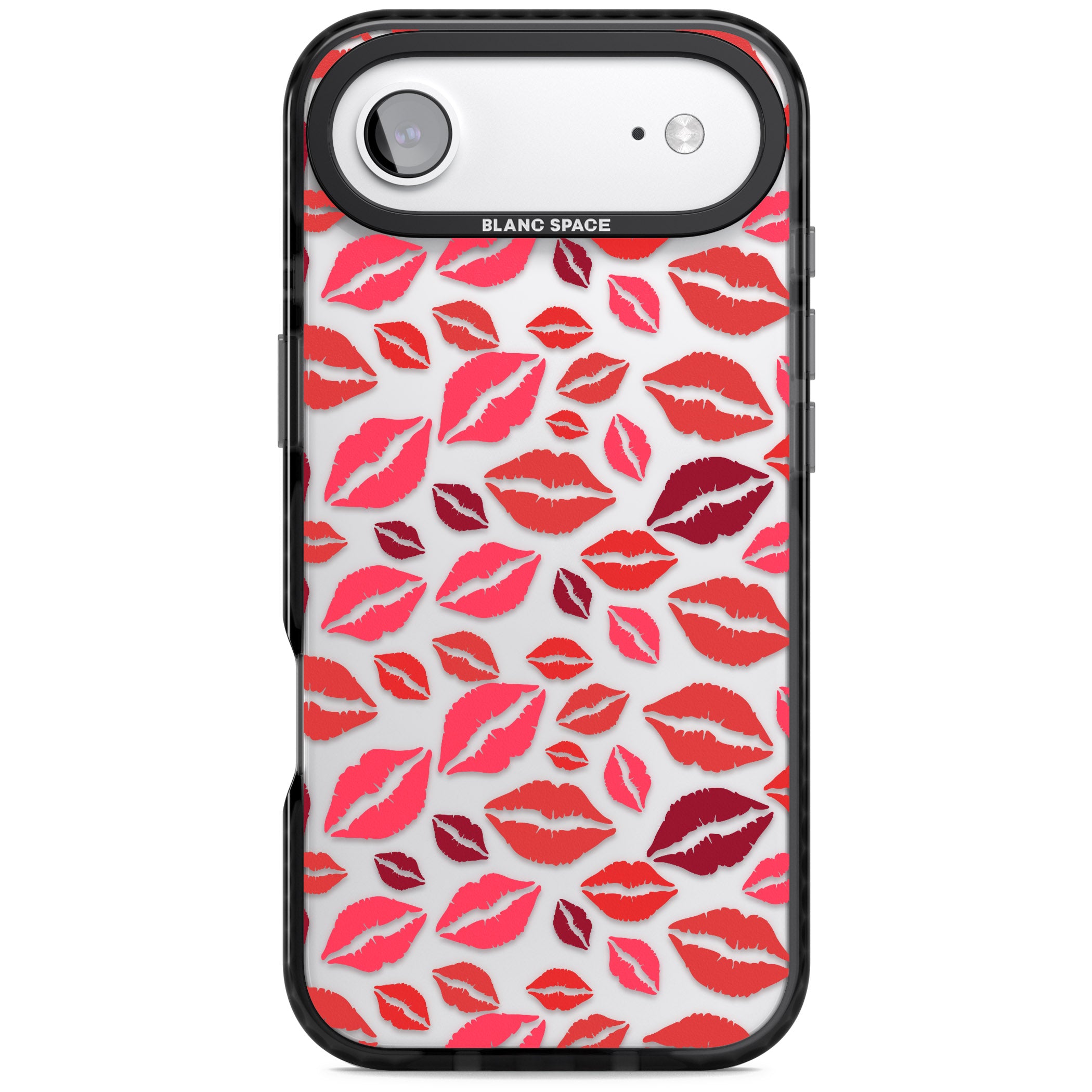 Lips Pattern iPhone 17 Air Impact Black Phone Case