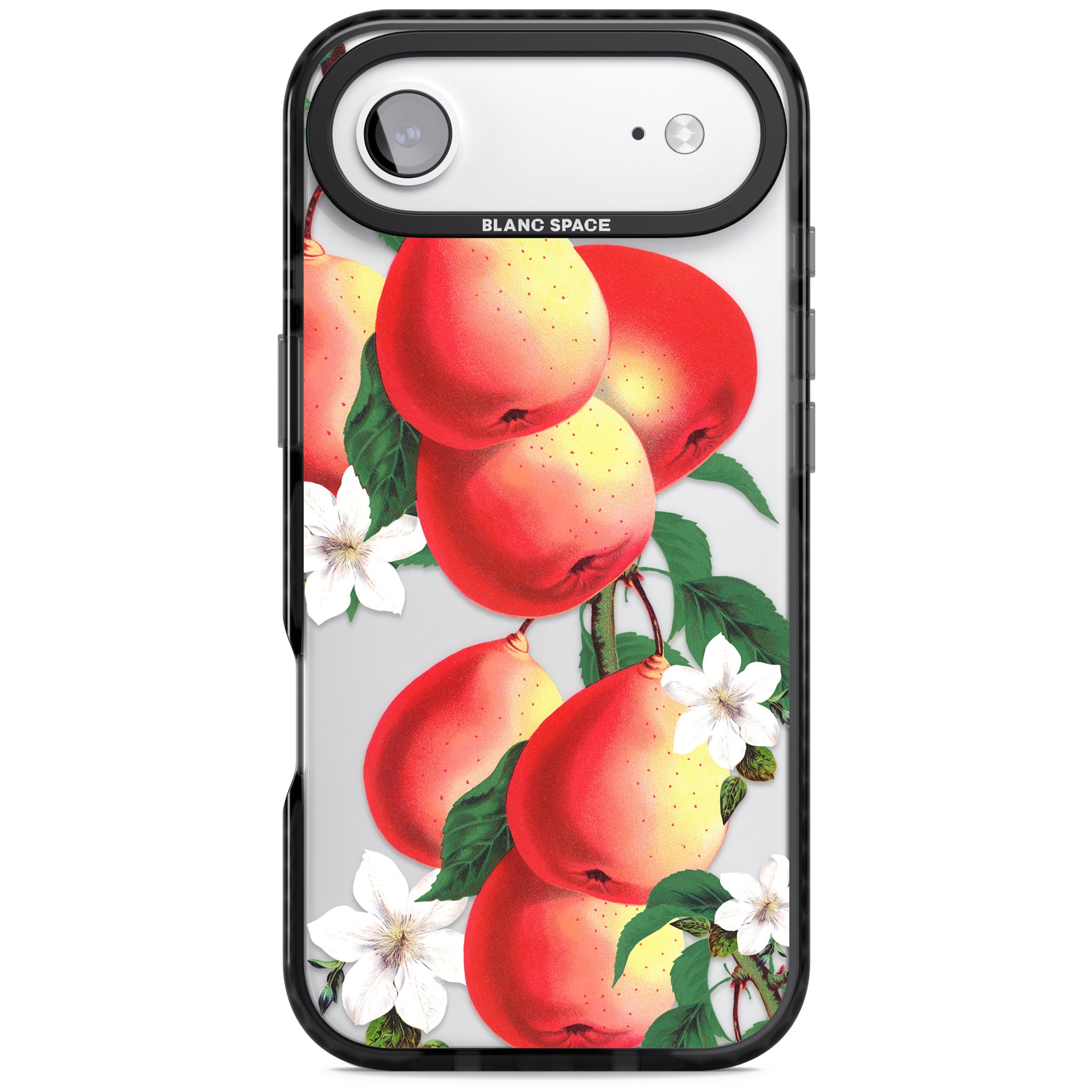Vintage Painted Peaches iPhone 17 Air Impact Black Phone Case
