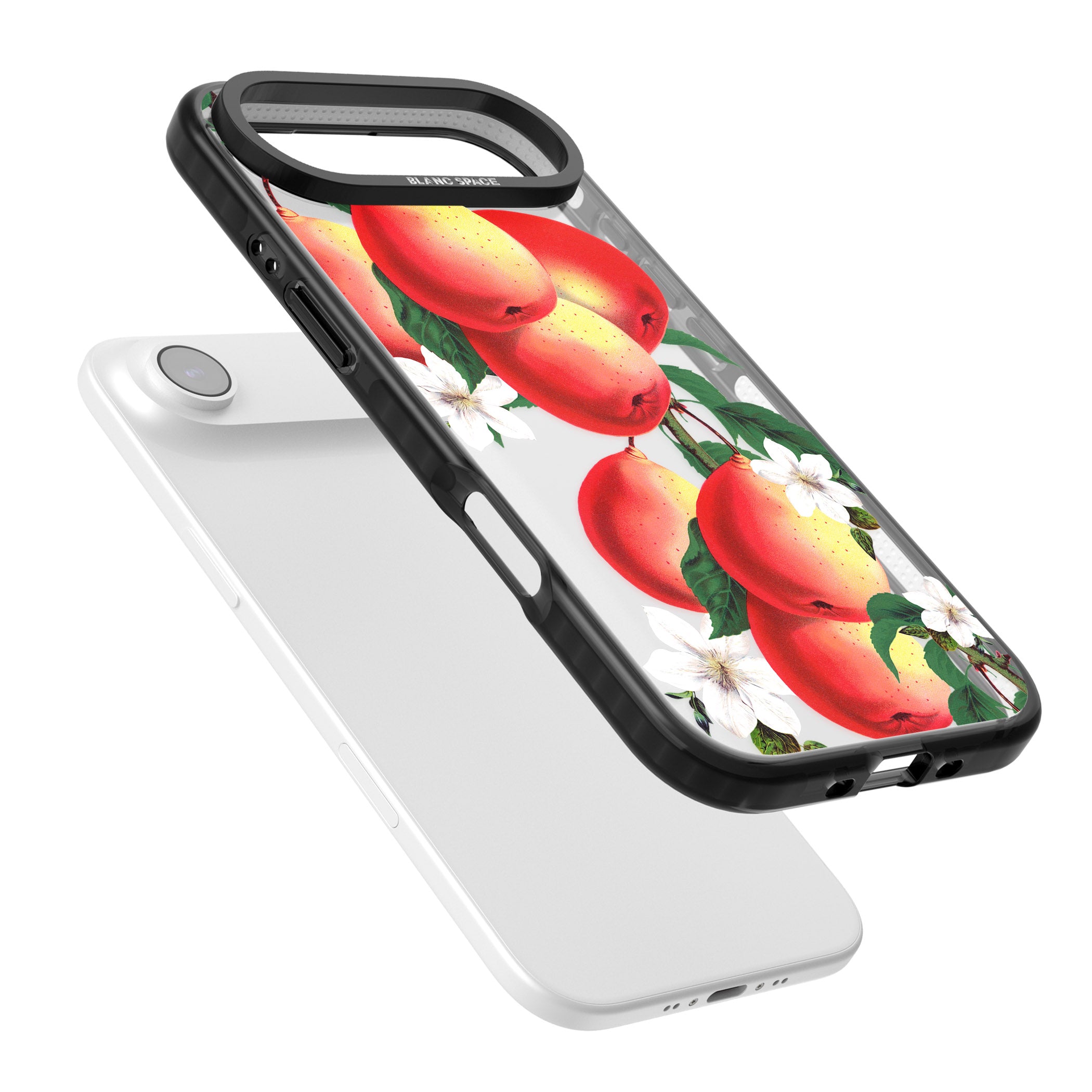 Vintage Painted Peaches iPhone 17 Air Impact Black Phone Case Colours