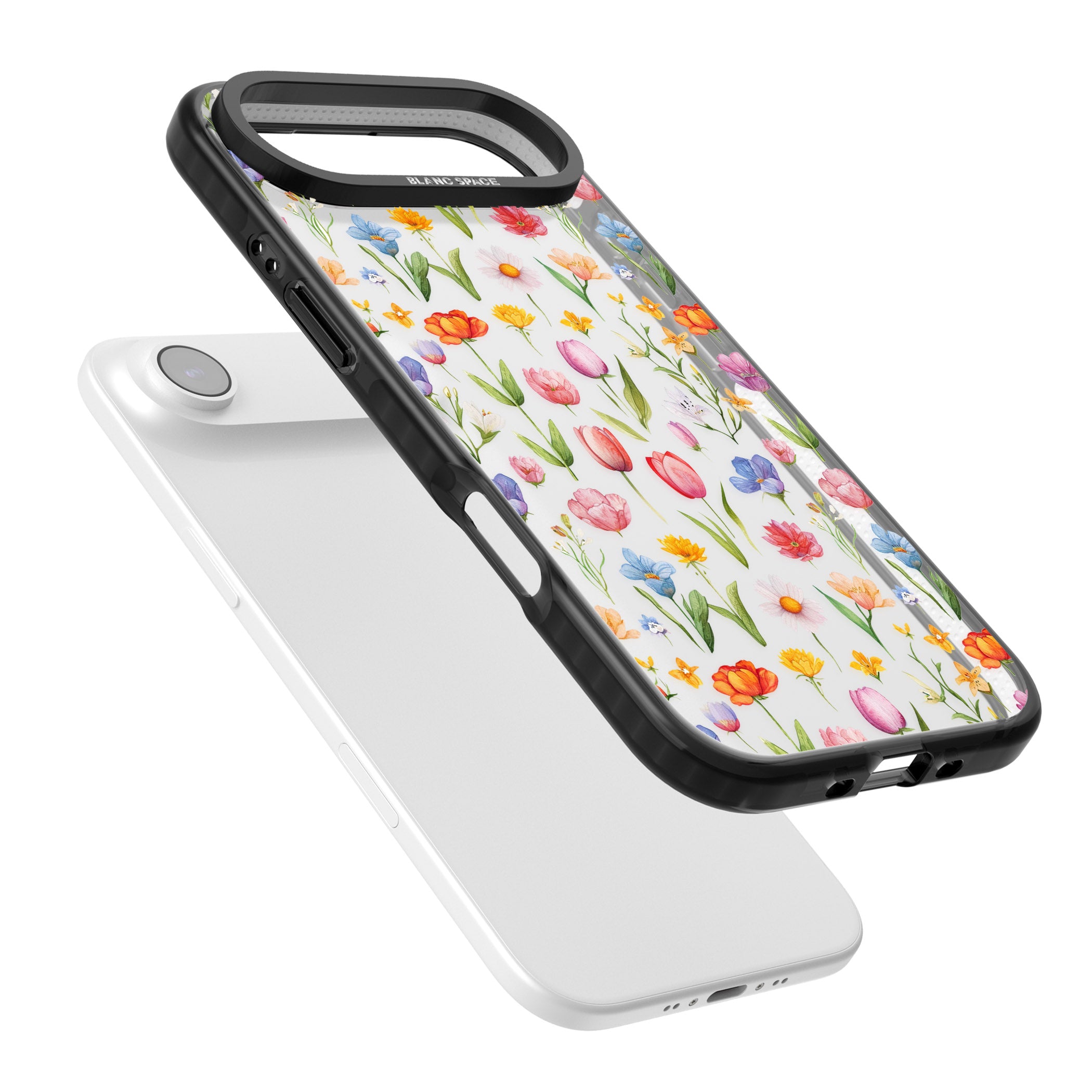 Small Flower Mix iPhone 17 Air Impact Black Phone Case Colours