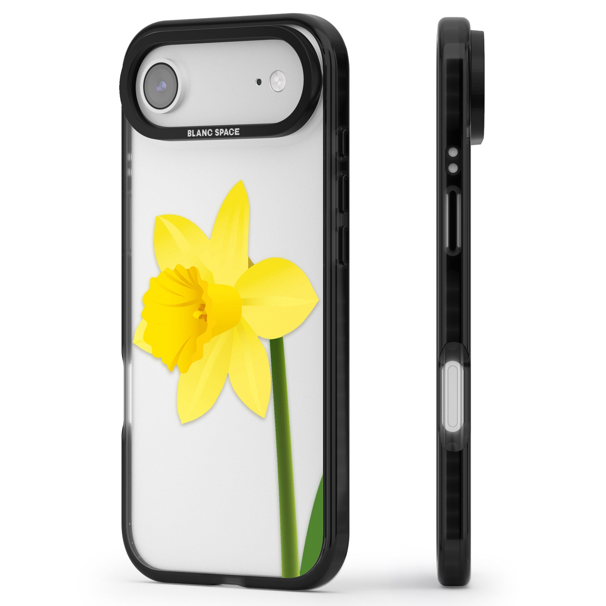 Daffodil iPhone 17 Air Impact Black Phone Case Side Profile