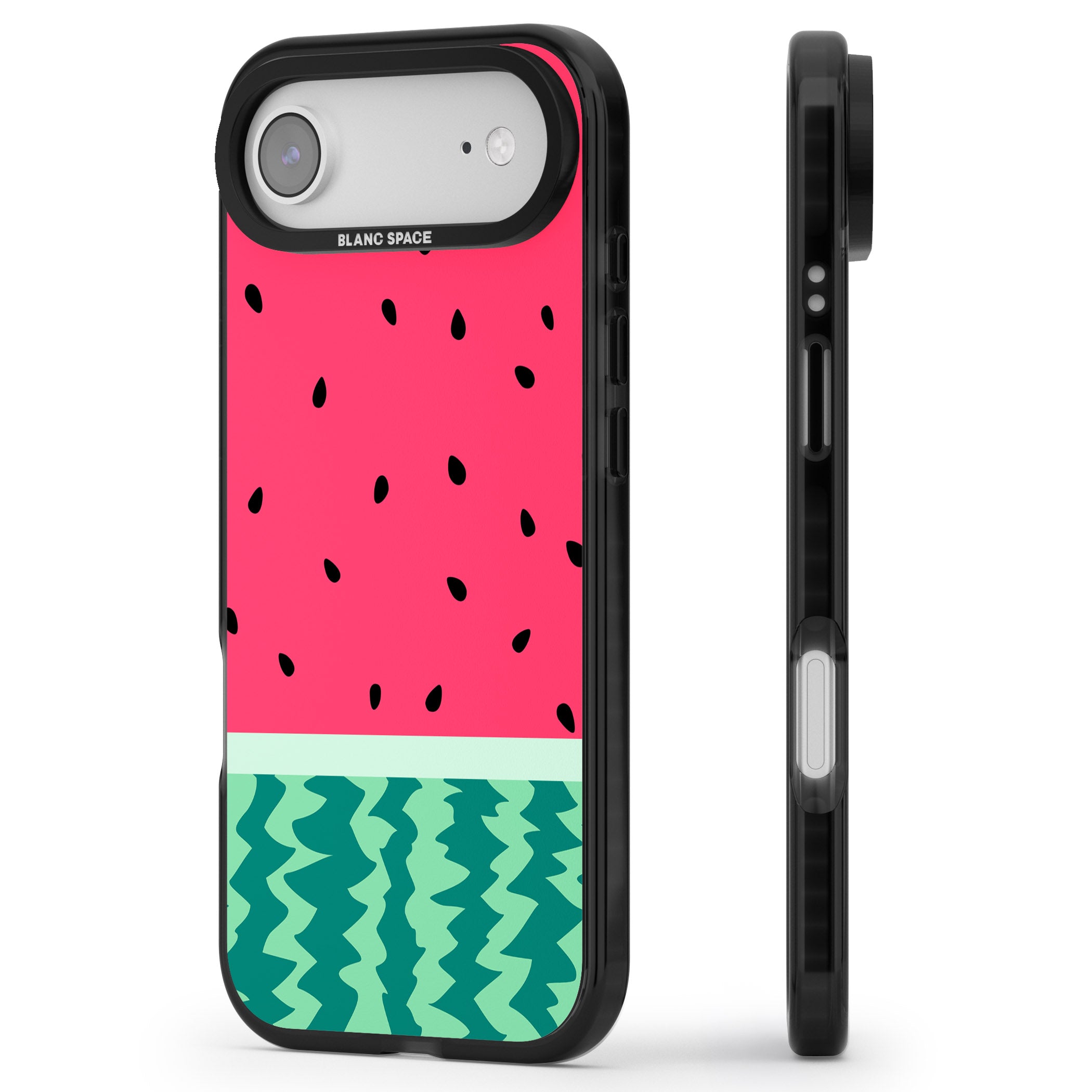 Full Watermelon iPhone 17 Air Impact Black Phone Case Side Profile