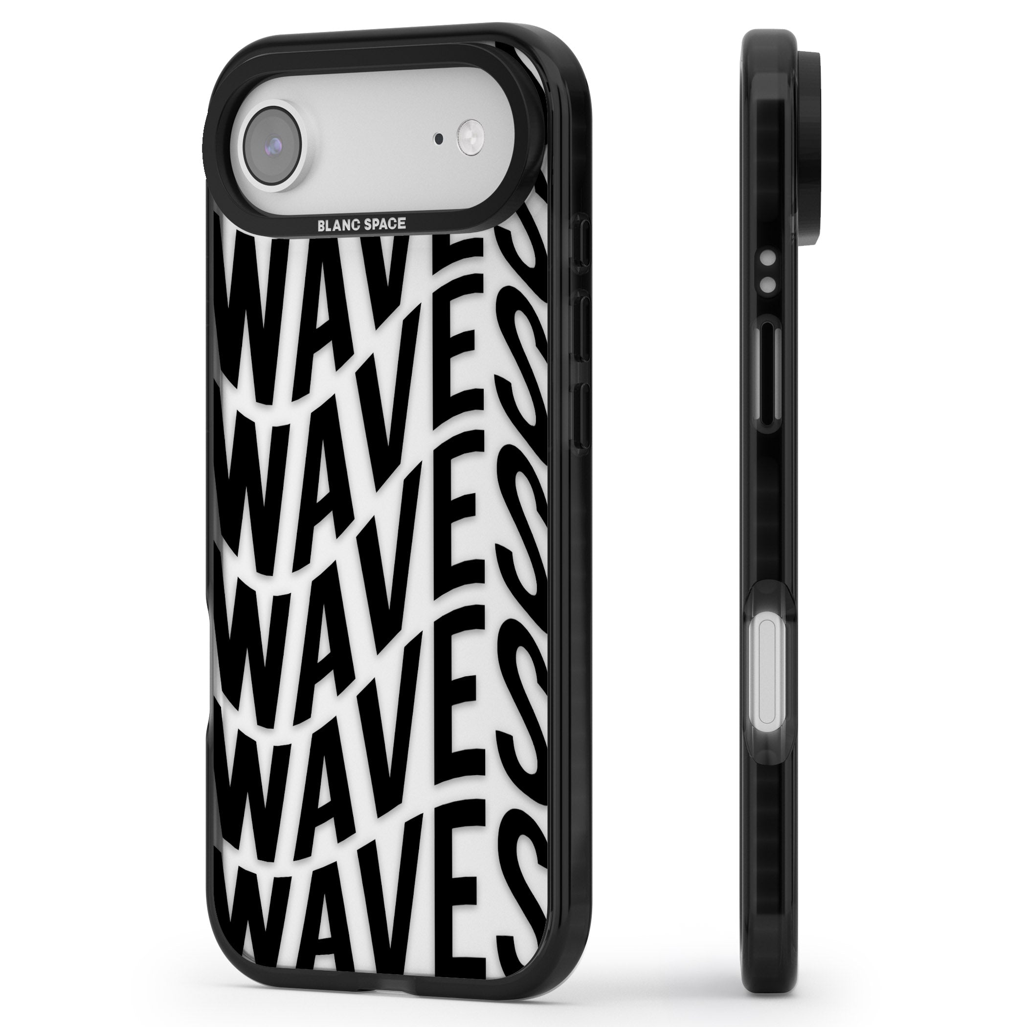 Waves iPhone 17 Air Impact Black Phone Case Side Profile