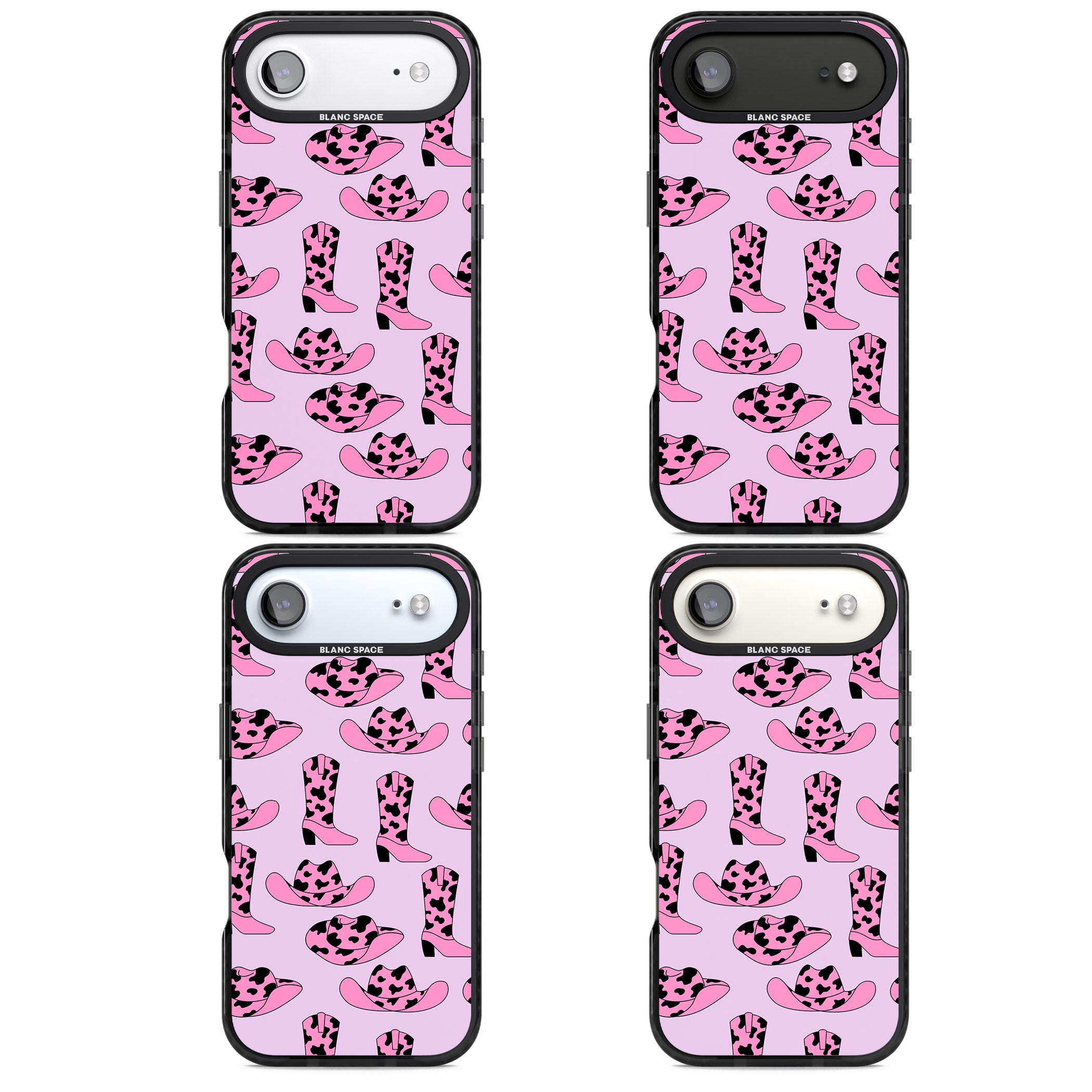 Cow Girl Pattern iPhone 17 Air Impact Black Phone Case APT Impact Protection