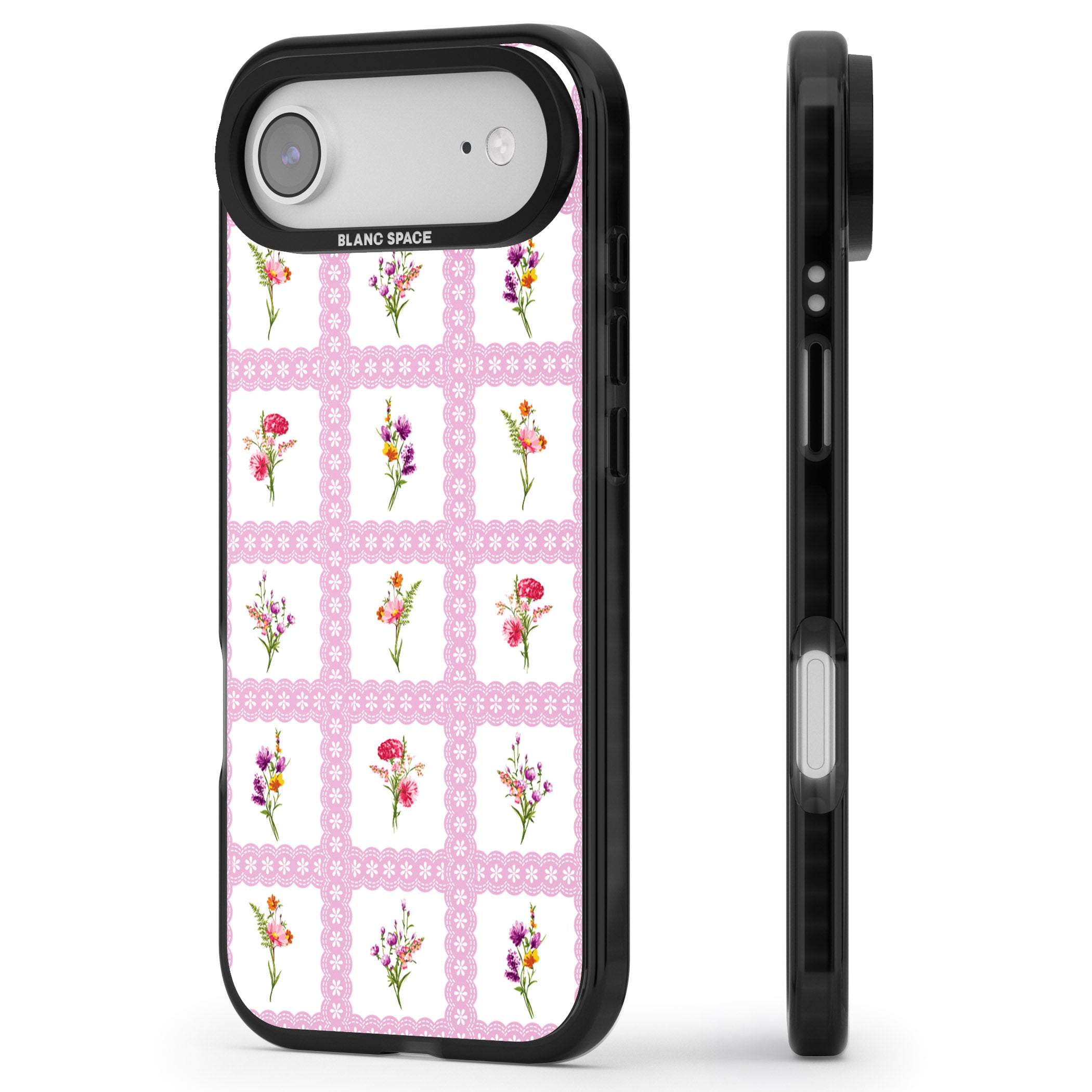 Wildflower Windows iPhone 17 Air Impact Black Phone Case Side Profile