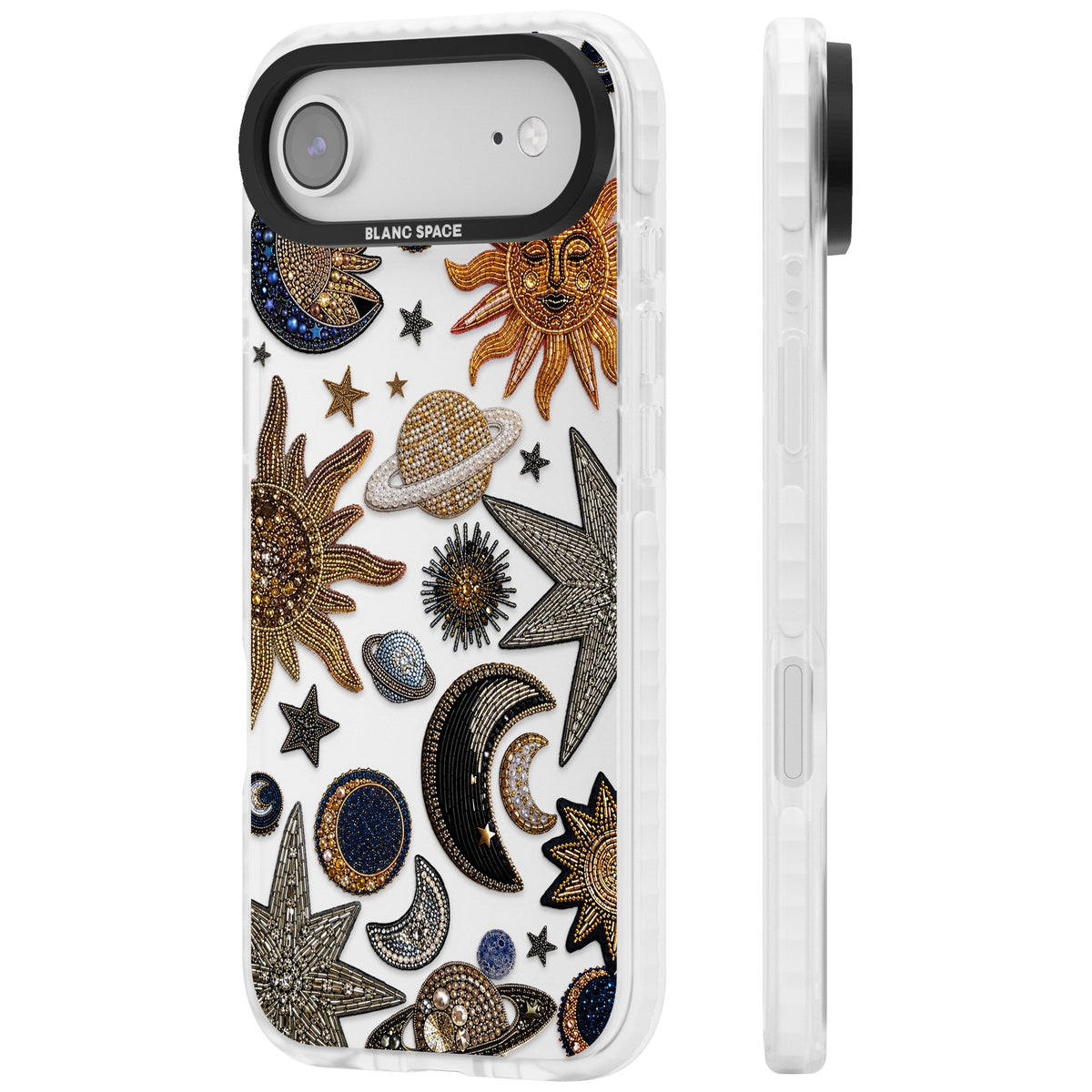 Beaded Cosmos iPhone Air Impact Clear Phone Case side