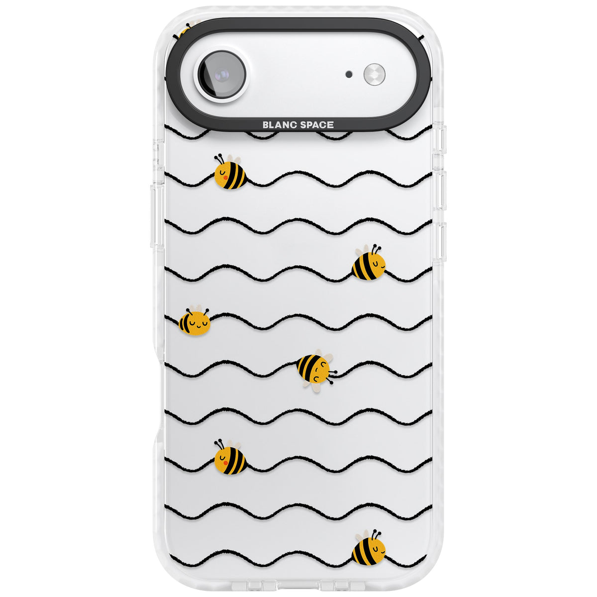 Bee Wave Pattern iPhone Air Impact Clear Phone Case front
