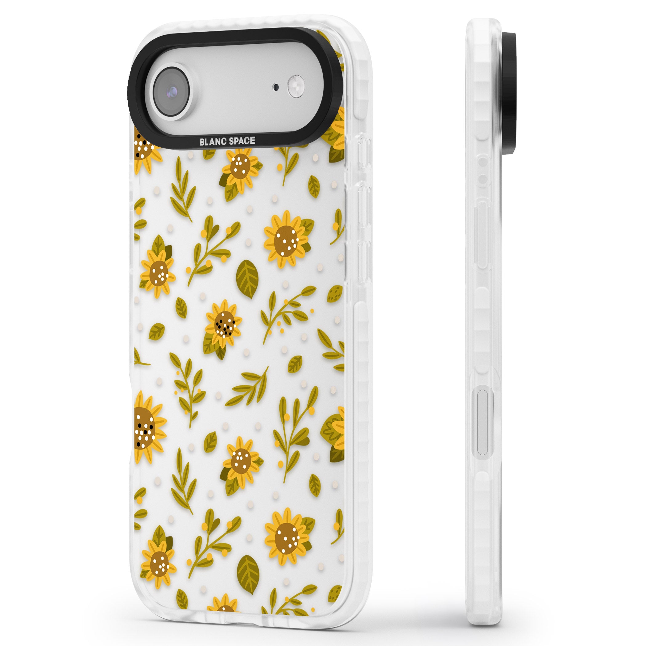 Bees & Sunflowers iPhone 17 Air Impact Clear Phone Case Side Profile
