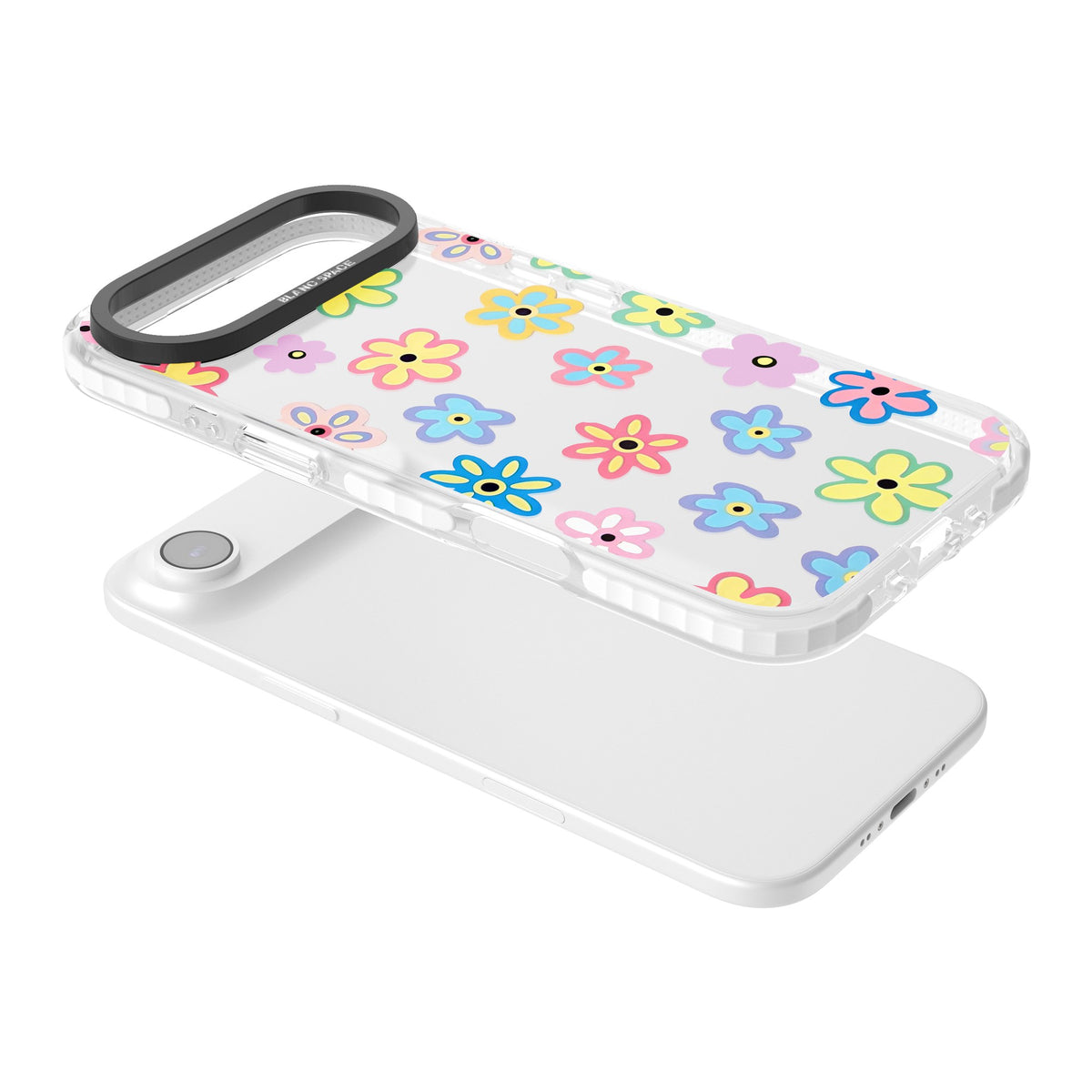 Bloom Pop iPhone Air Impact Clear Phone Case angled