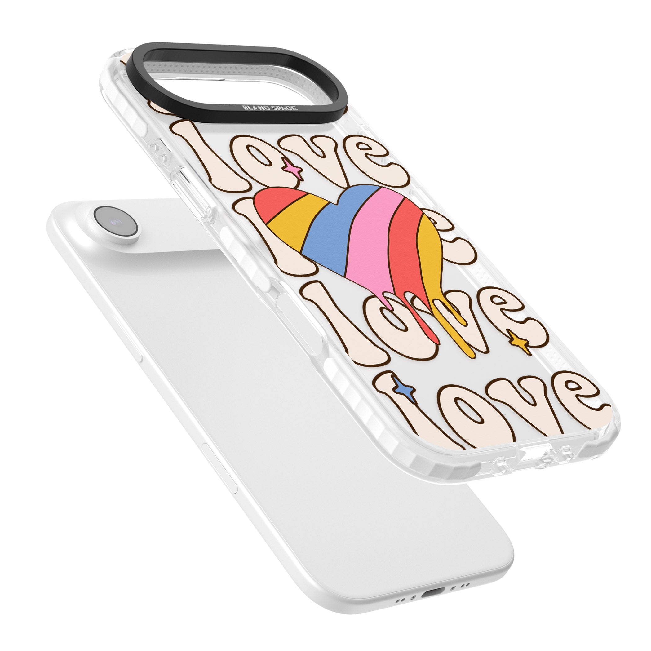 Groovy Love iPhone 17 Air Impact Clear Phone Case Colours