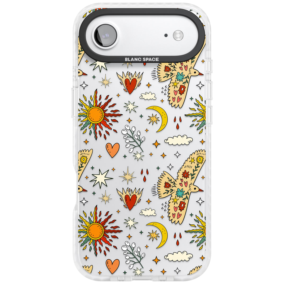 Boho Mystic Birds iPhone Air Impact Clear Phone Case front