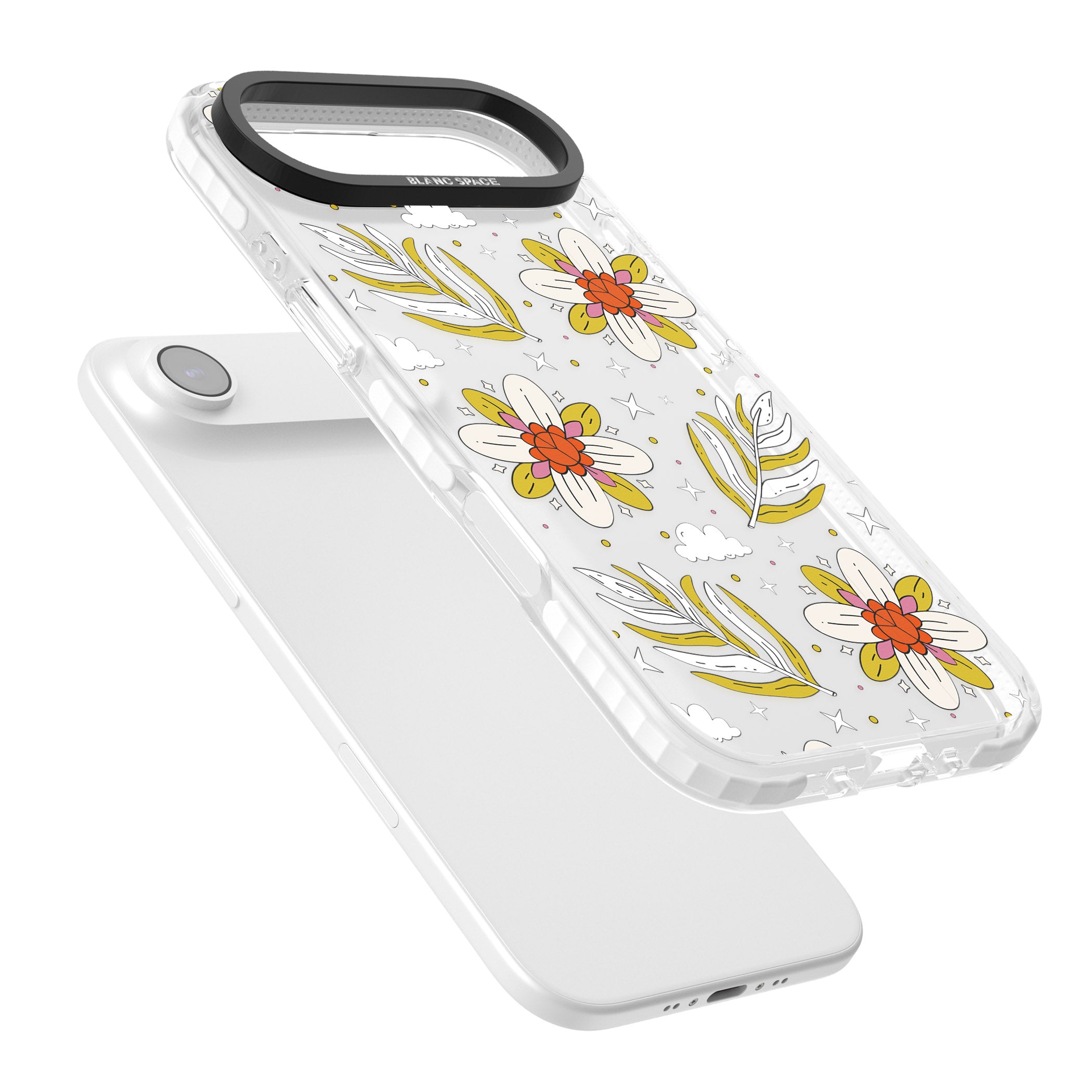 Boho Celestial Floral Dream iPhone 17 Air Impact Clear Phone Case Colours