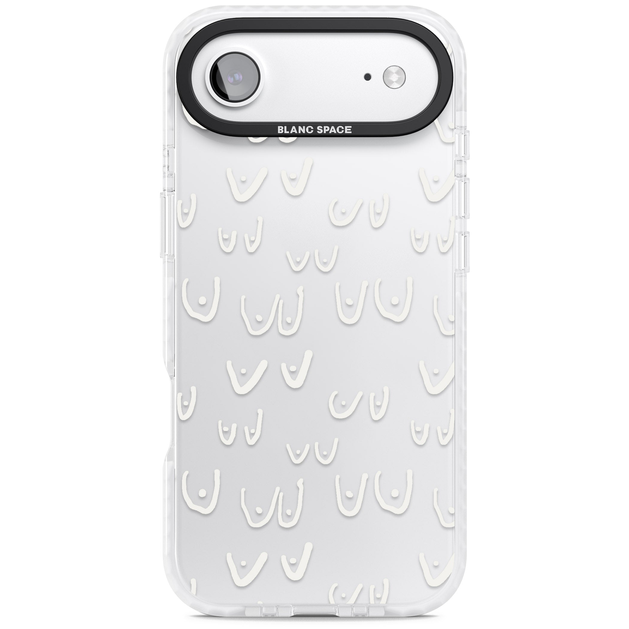 Boob Pattern (White) iPhone 17 Air Impact Clear Phone Case