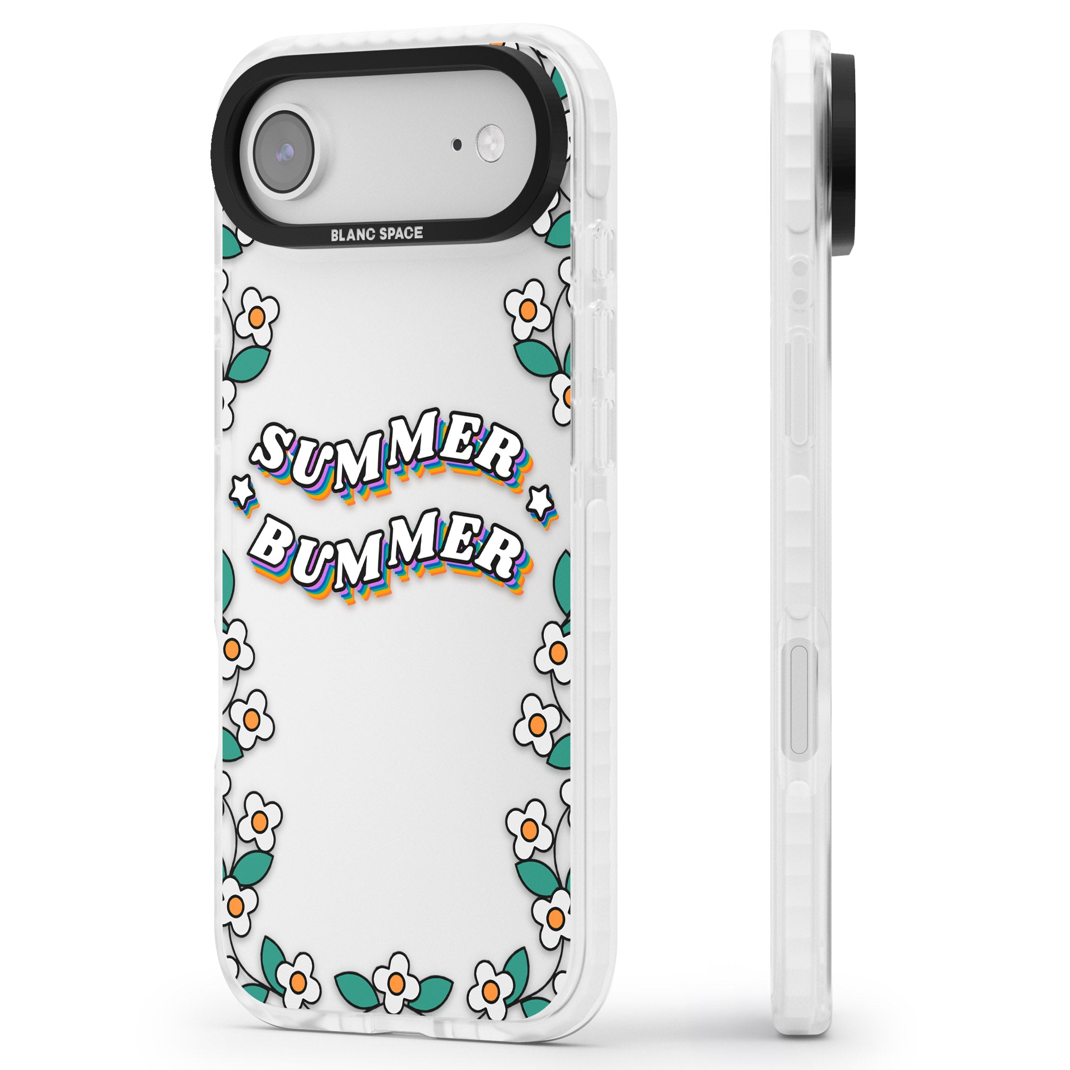 Summer Bummer iPhone 17 Air Impact Clear Phone Case Side Profile