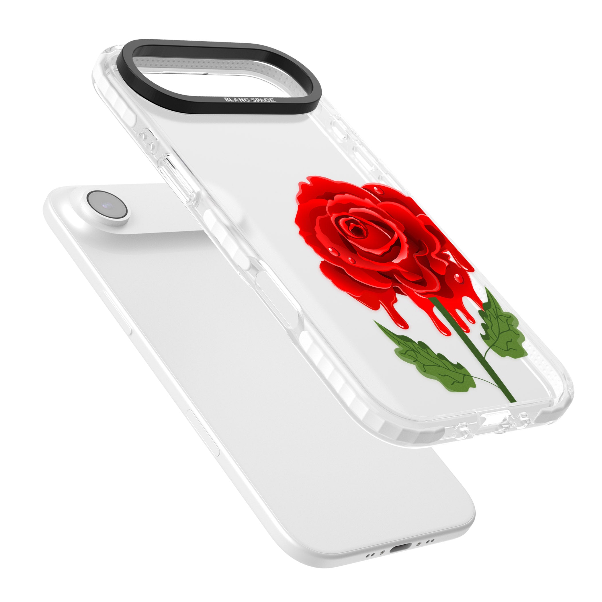 Melting Rose iPhone 17 Air Impact Clear Phone Case Colours