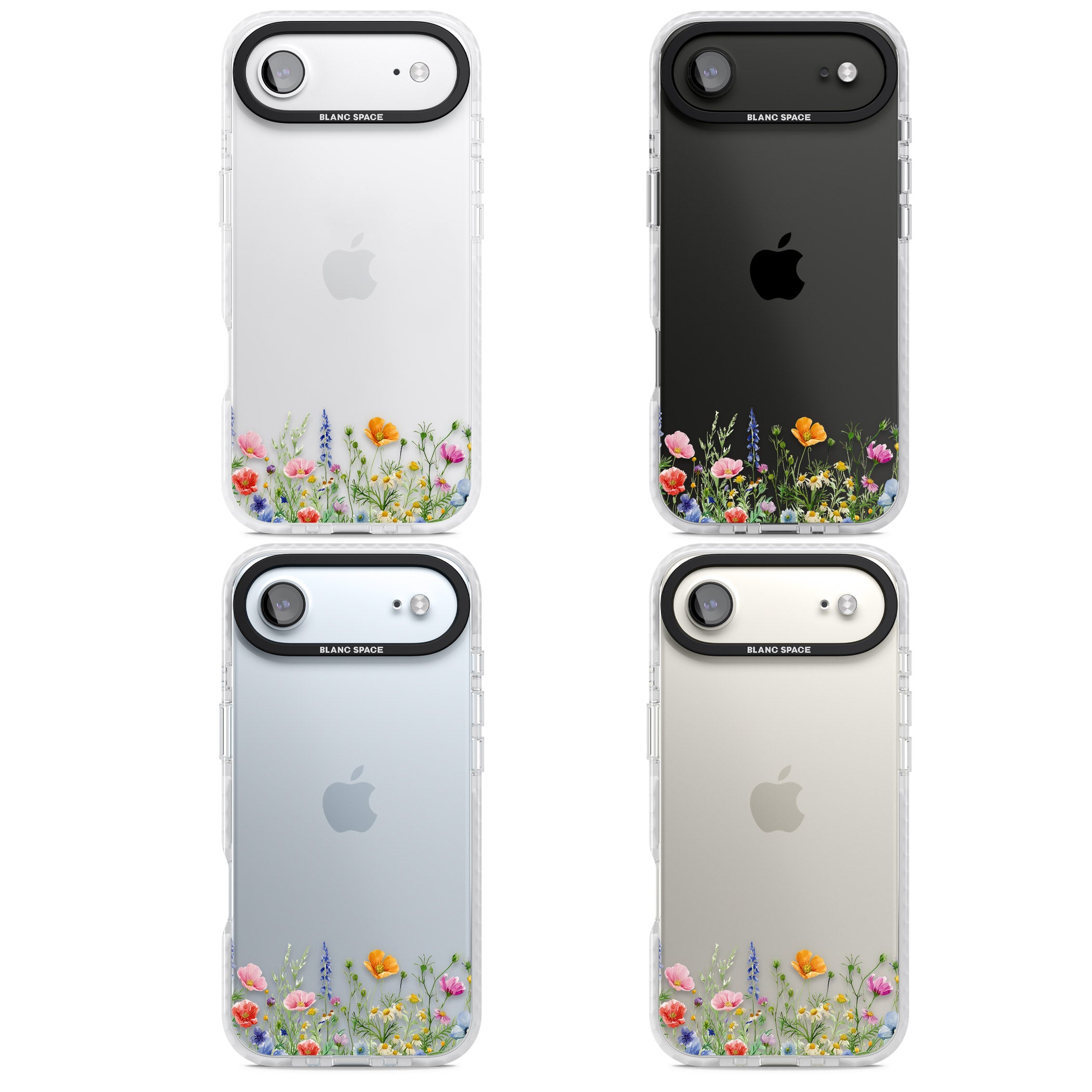 Minimal Wildflowers iPhone 17 Air Impact Clear Phone Case APT Impact Protection