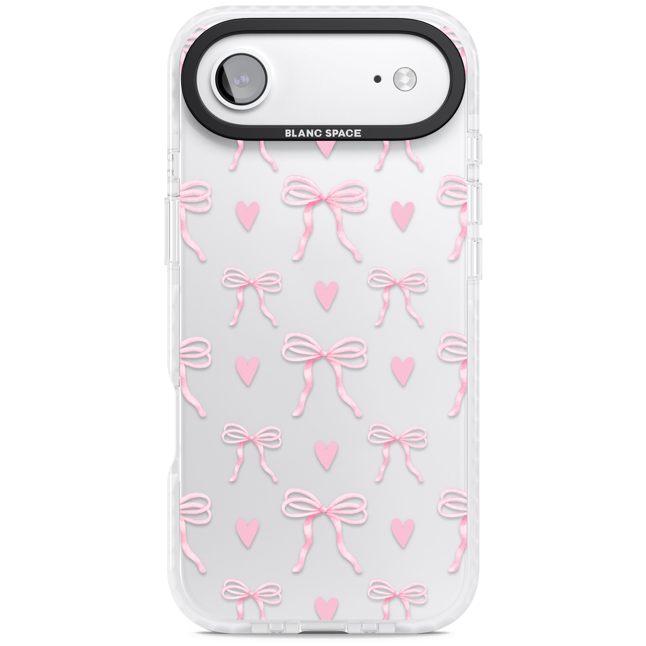 Pink Bows & Hearts iPhone 17 Air Impact Clear Phone Case