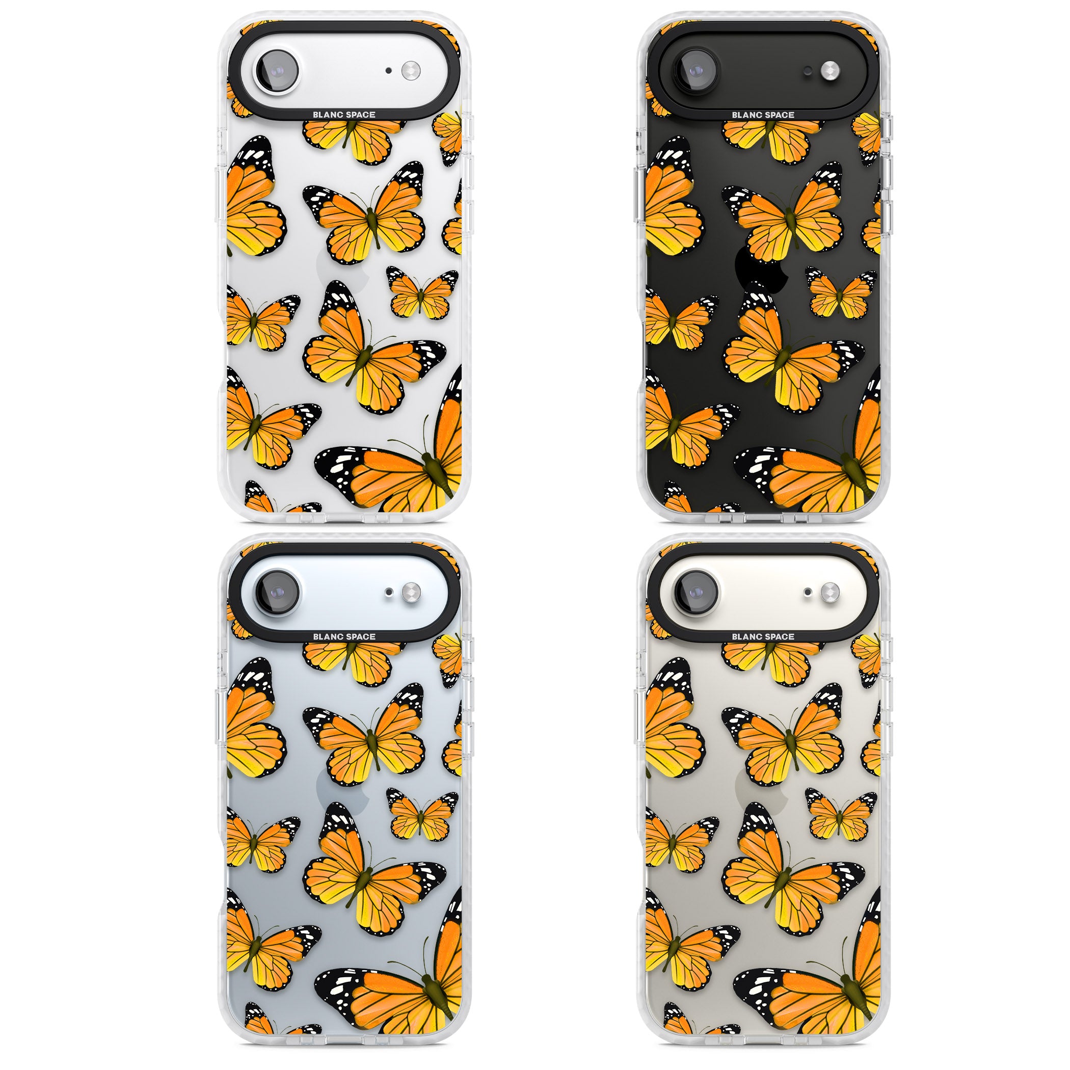 Sun Yellow Butterflies iPhone 17 Air Impact Clear Phone Case APT Impact Protection