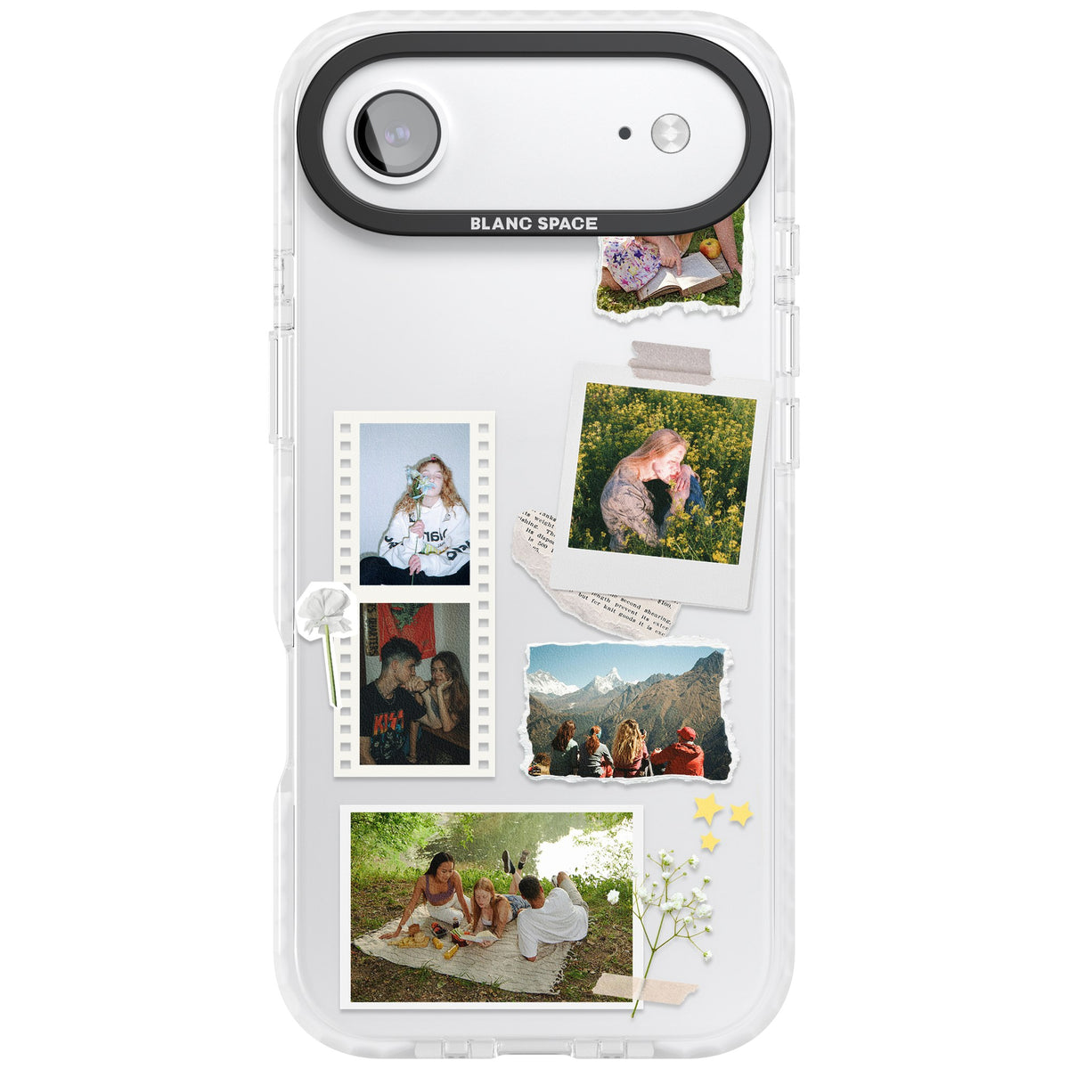 Personalised Scrapbook Instant Photos iPhone Air Impact Clear Phone Case front