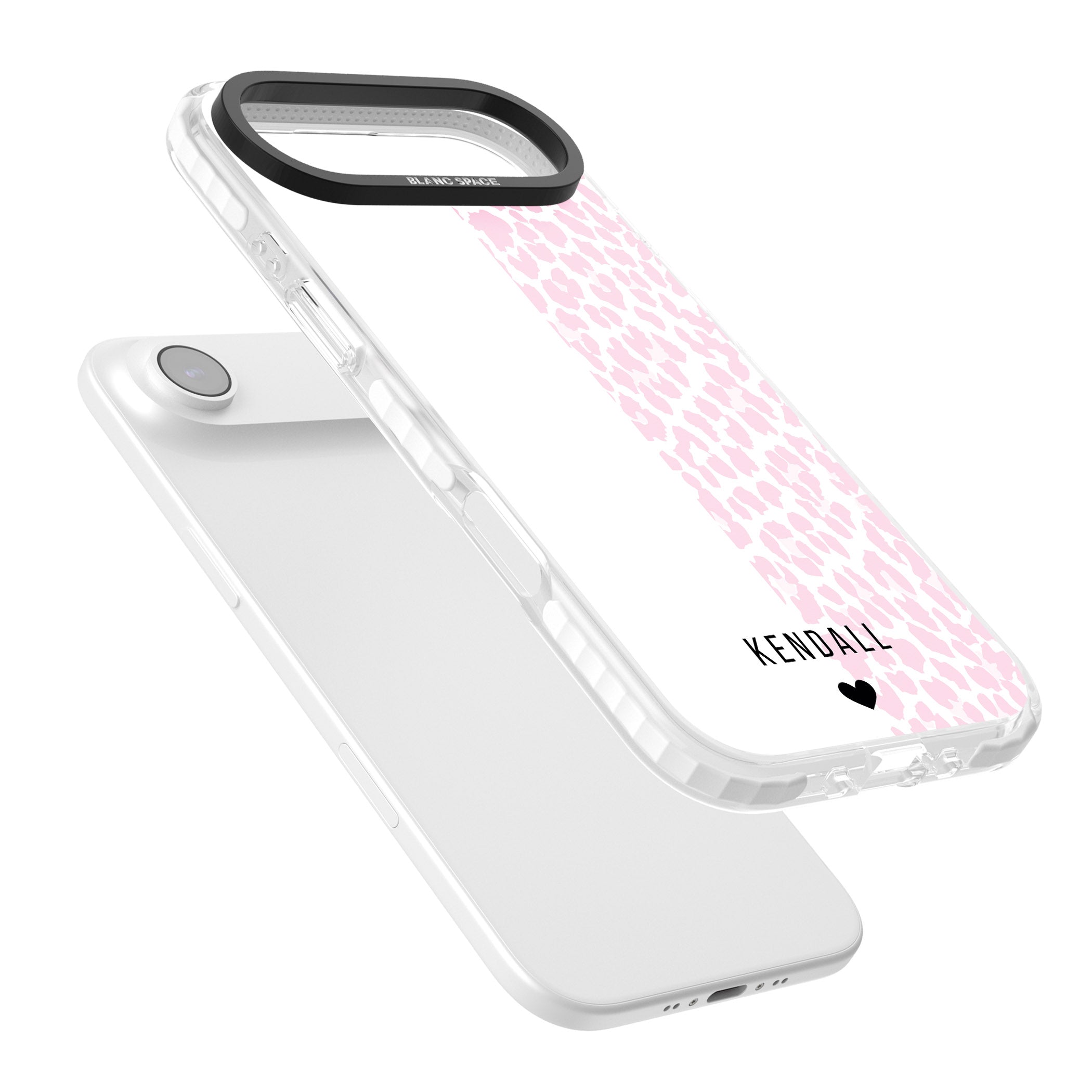 Personalised Pink Leopard iPhone 17 Air Impact Clear Phone Case Colours