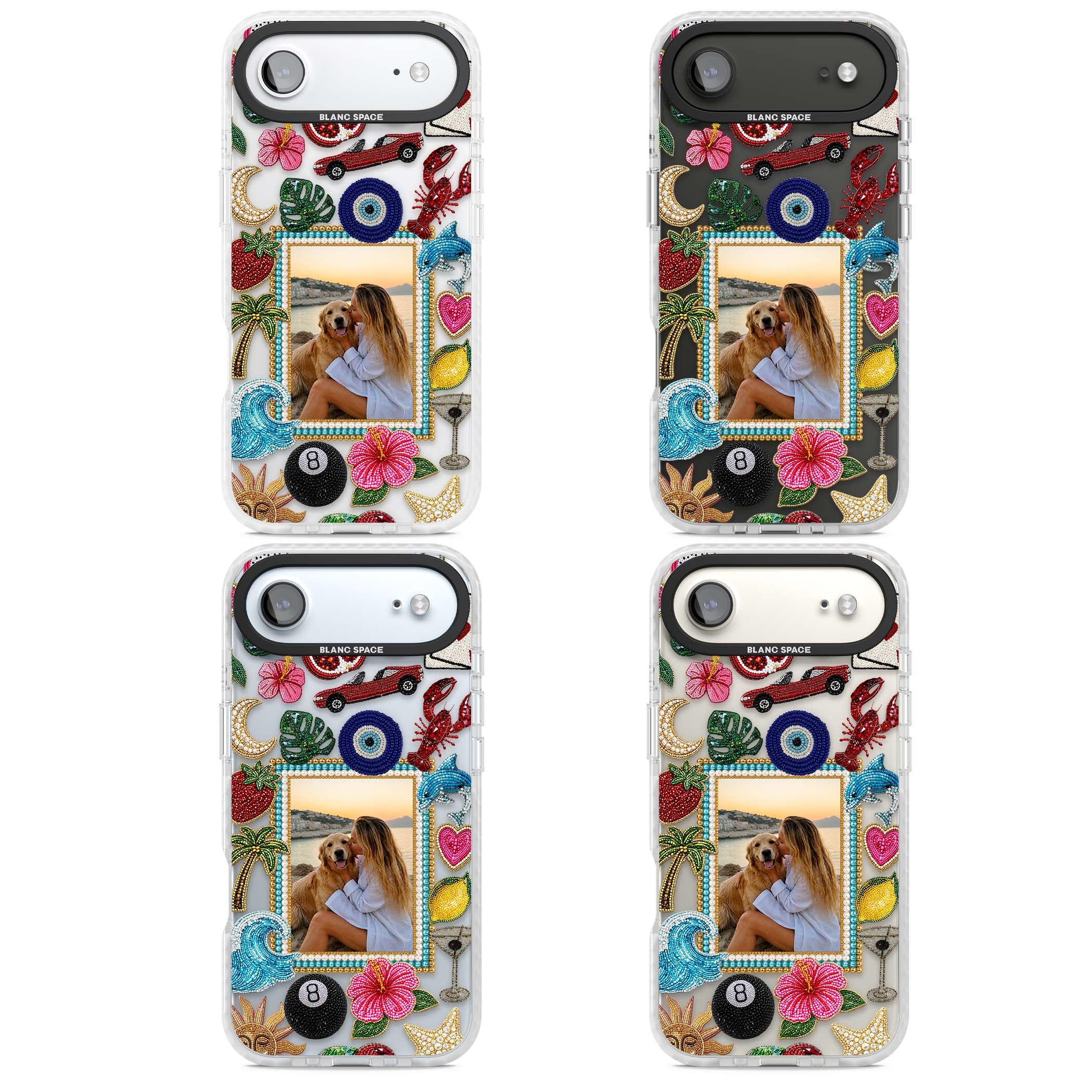 Beaded Photo coastal iPhone case | Black Impact case for iPhone Air