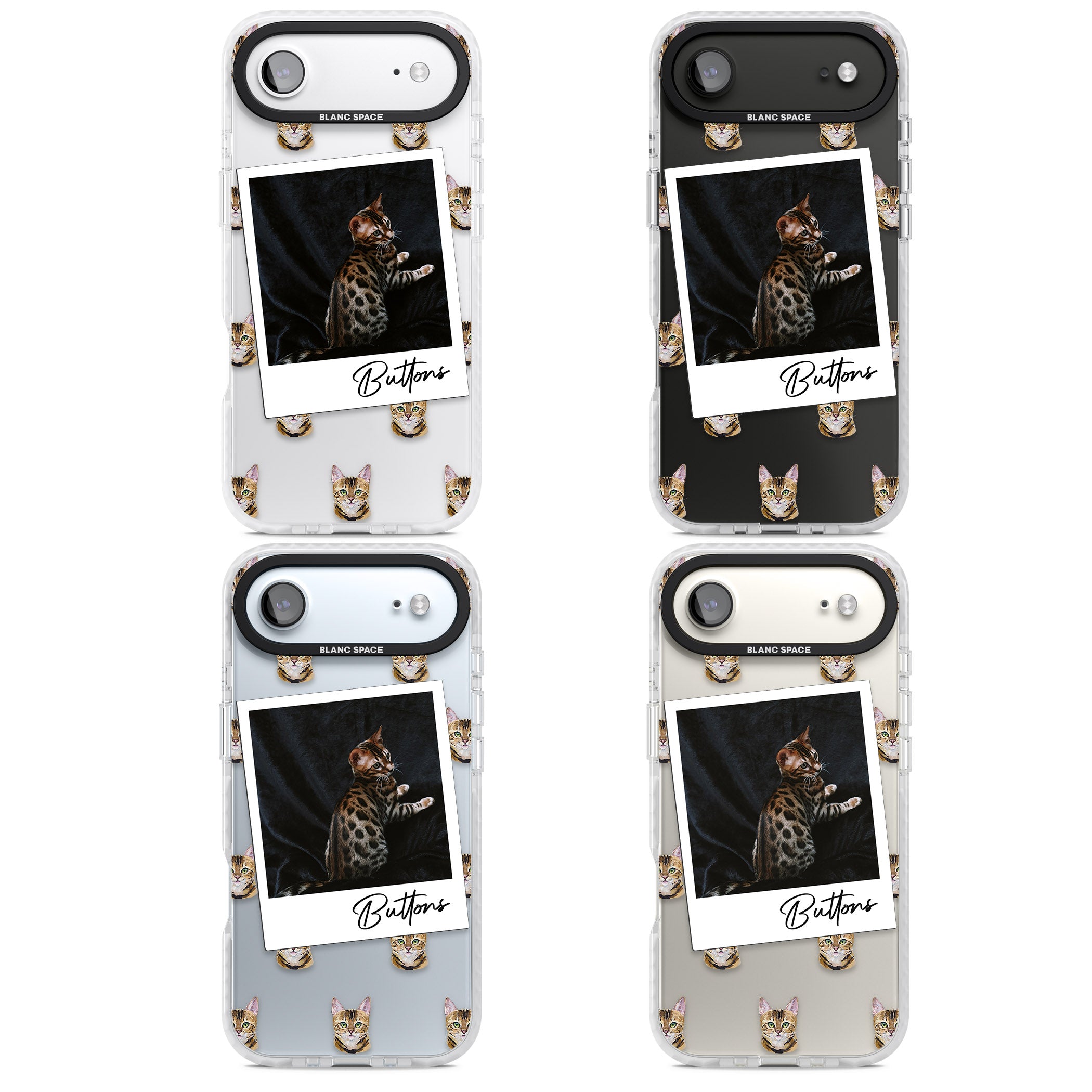 Personalised Bengal Cat Photo iPhone 17 Air Impact Clear Phone Case APT Impact Protection