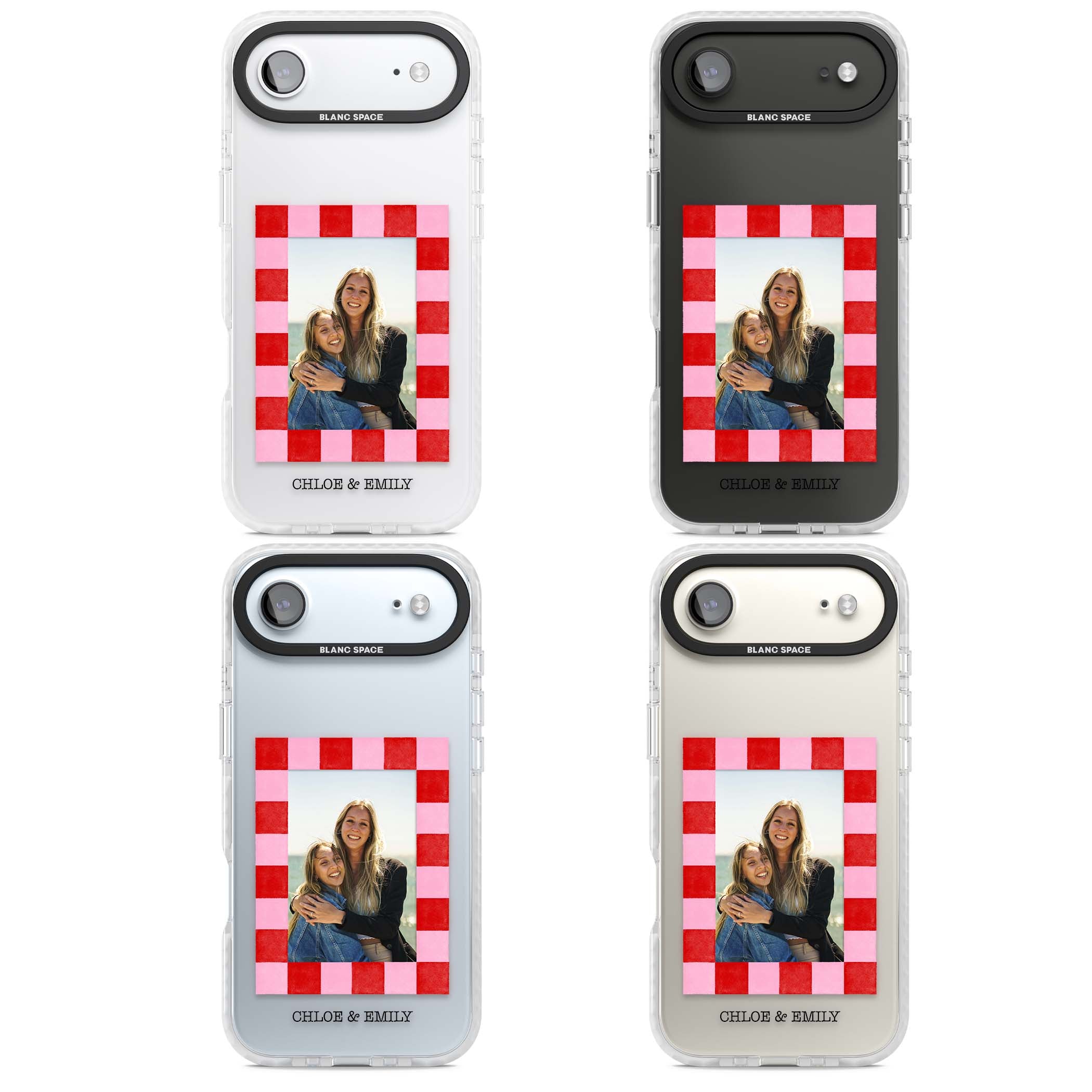 Bubblegum Check Photo for her iPhone case | Black Impact case for iPhone Air