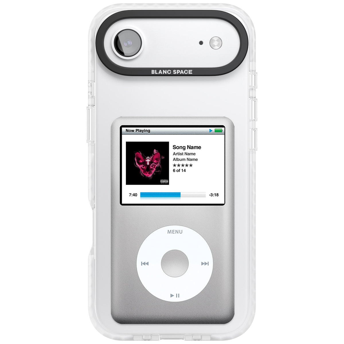 Personalised Classic Ipod iPhone Air Impact Clear Phone Case front