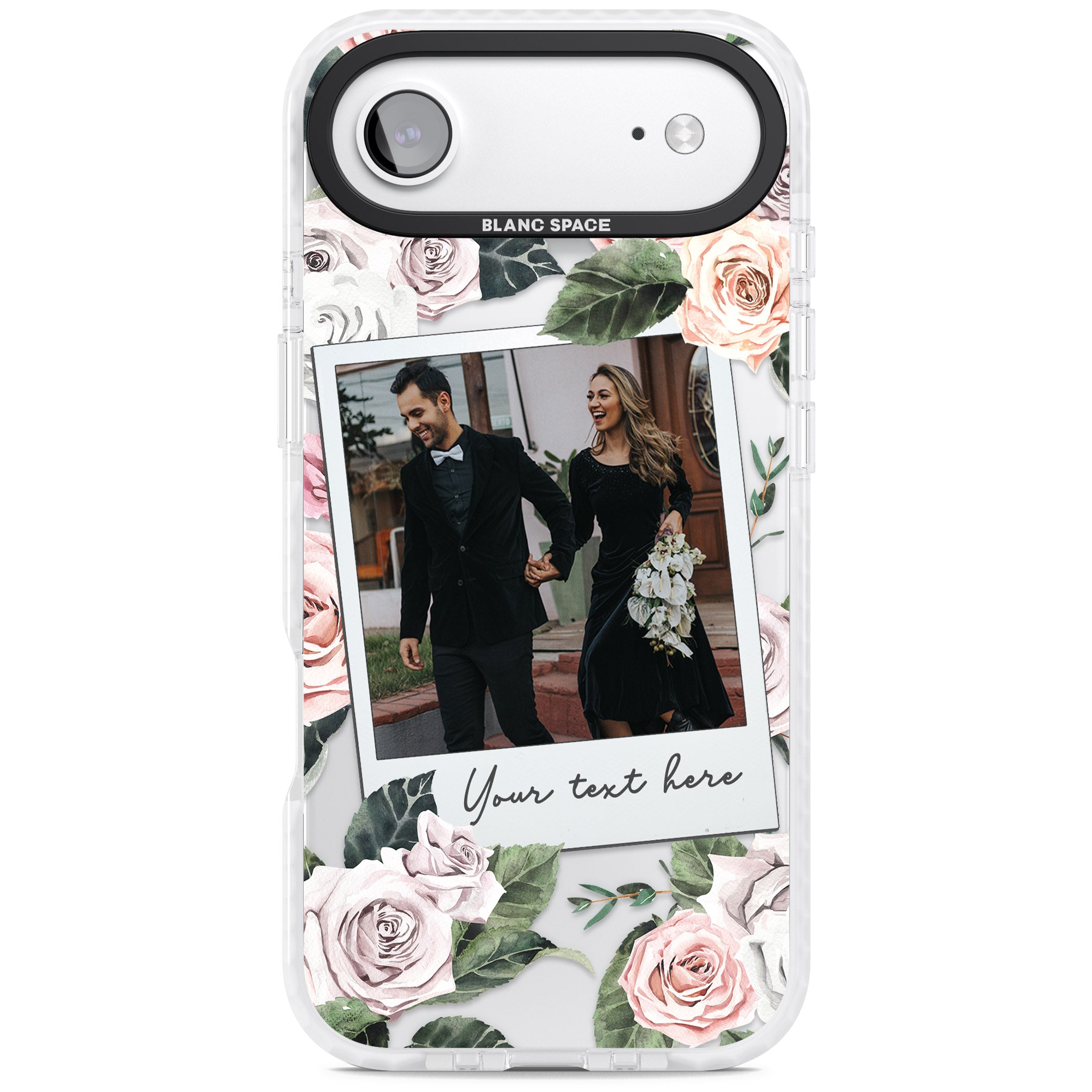Personalised Floral Instant Camera Photo iPhone 17 Air Impact Clear Phone Case
