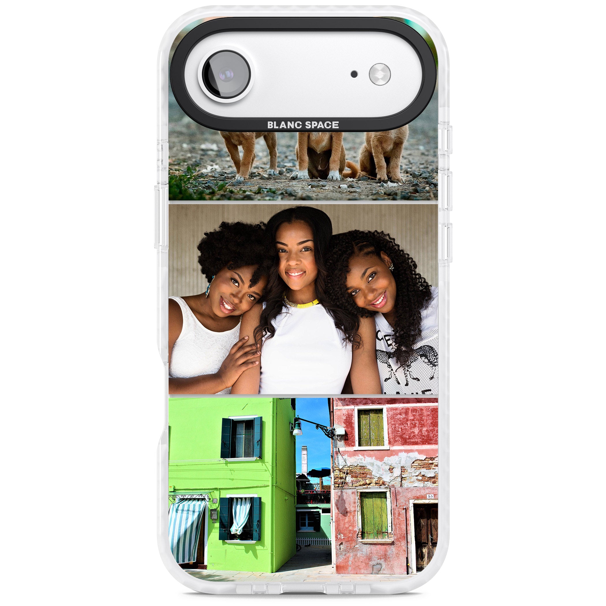 Personalised 3 Photo Grid iPhone 17 Air Impact Clear Phone Case