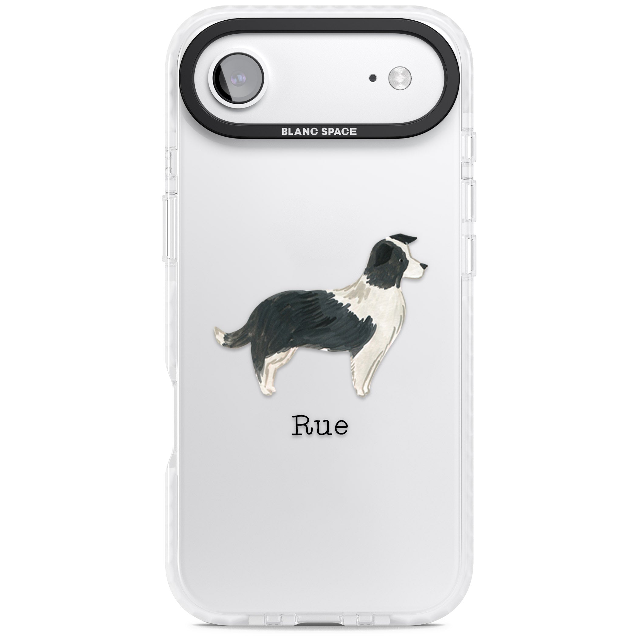 Personalised Border Collie iPhone 17 Air Impact Clear Phone Case