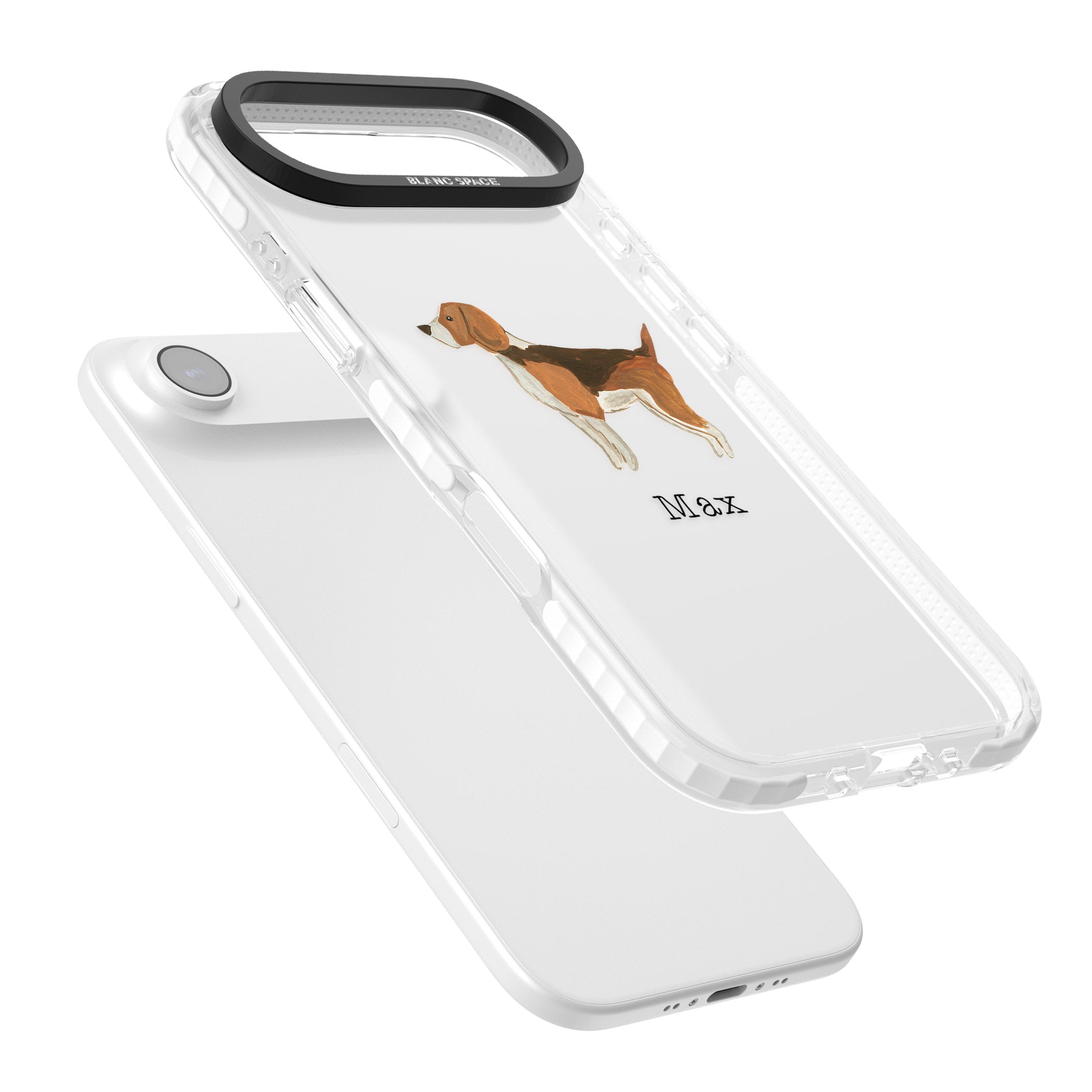 Personalised Beagle iPhone 17 Air Impact Clear Phone Case Colours