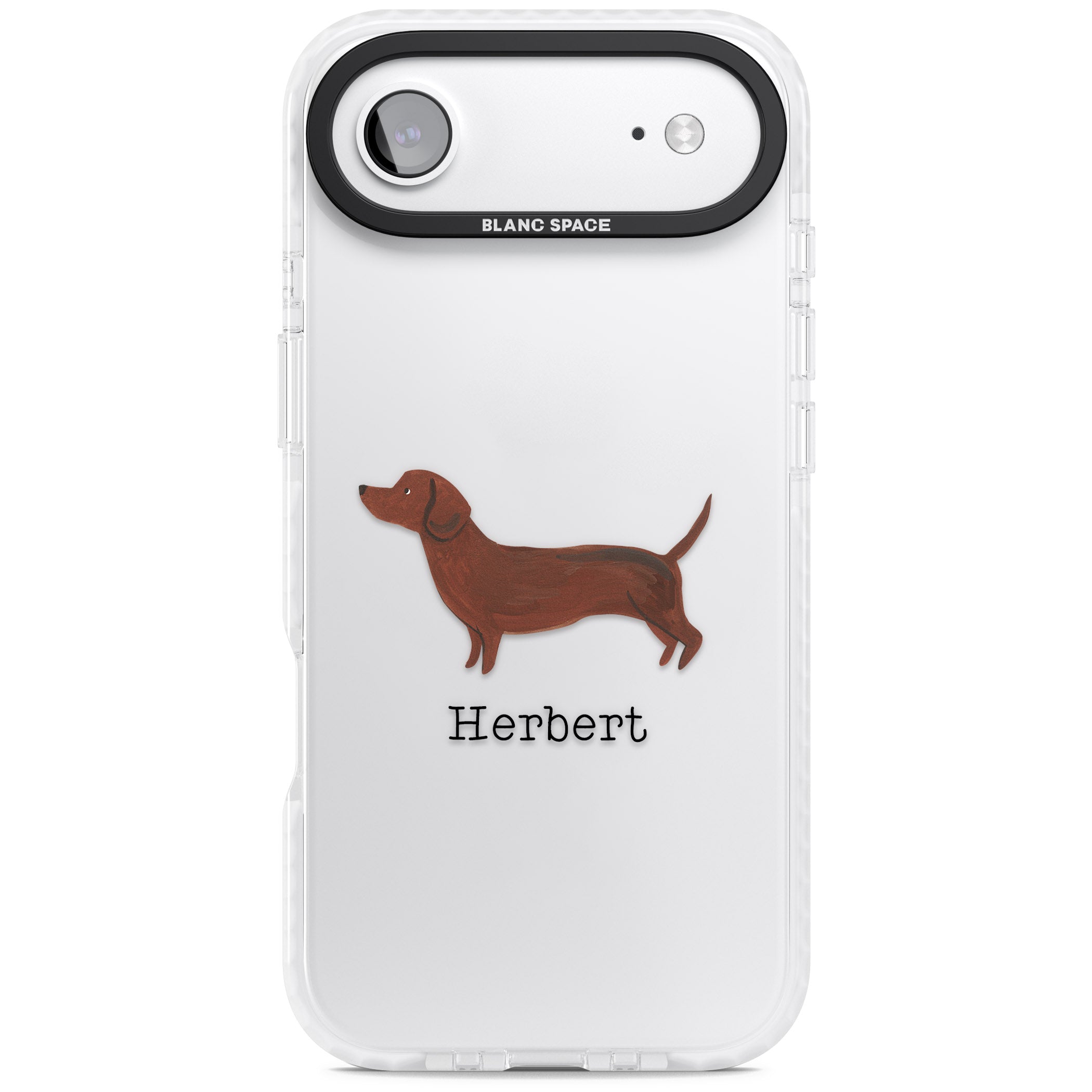 Personalised Sausage Dog iPhone 17 Air Impact Clear Phone Case