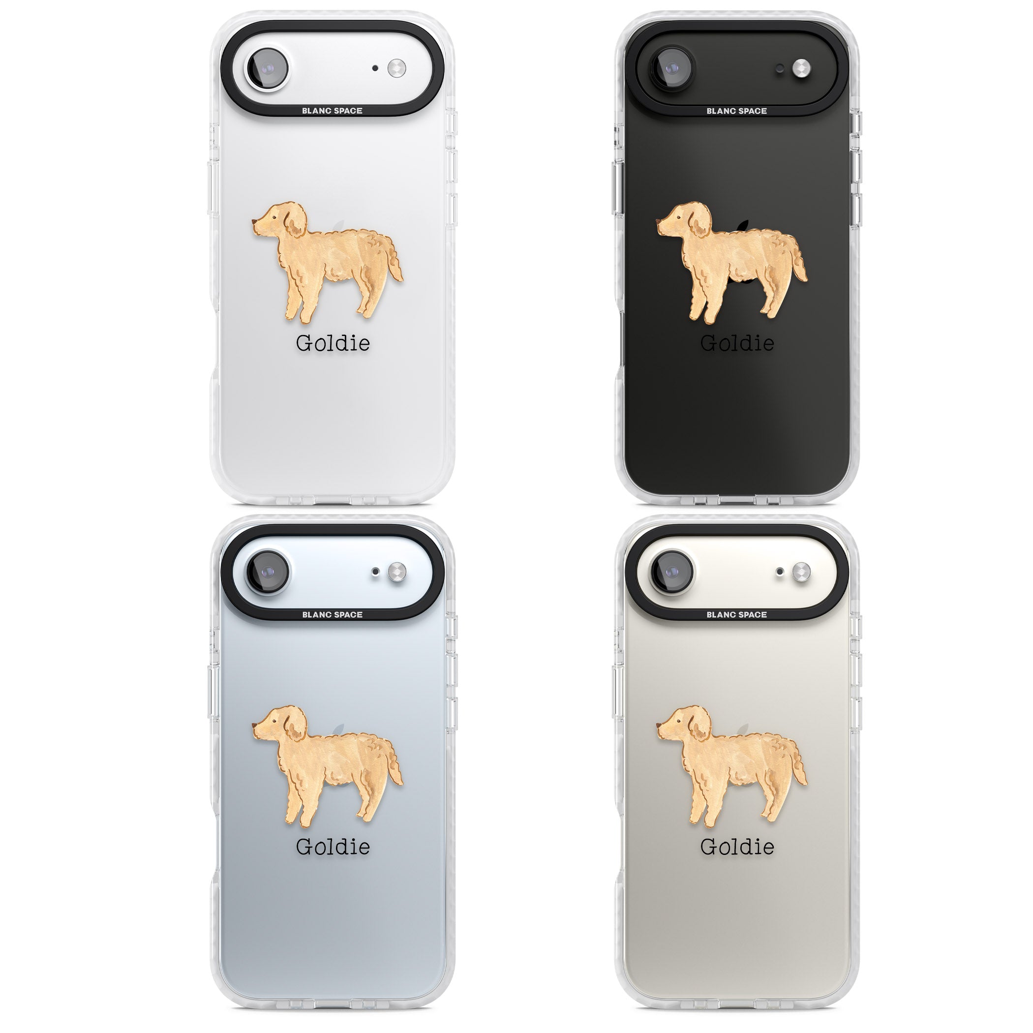 Personalised Goldendoodle iPhone 17 Air Impact Clear Phone Case APT Impact Protection