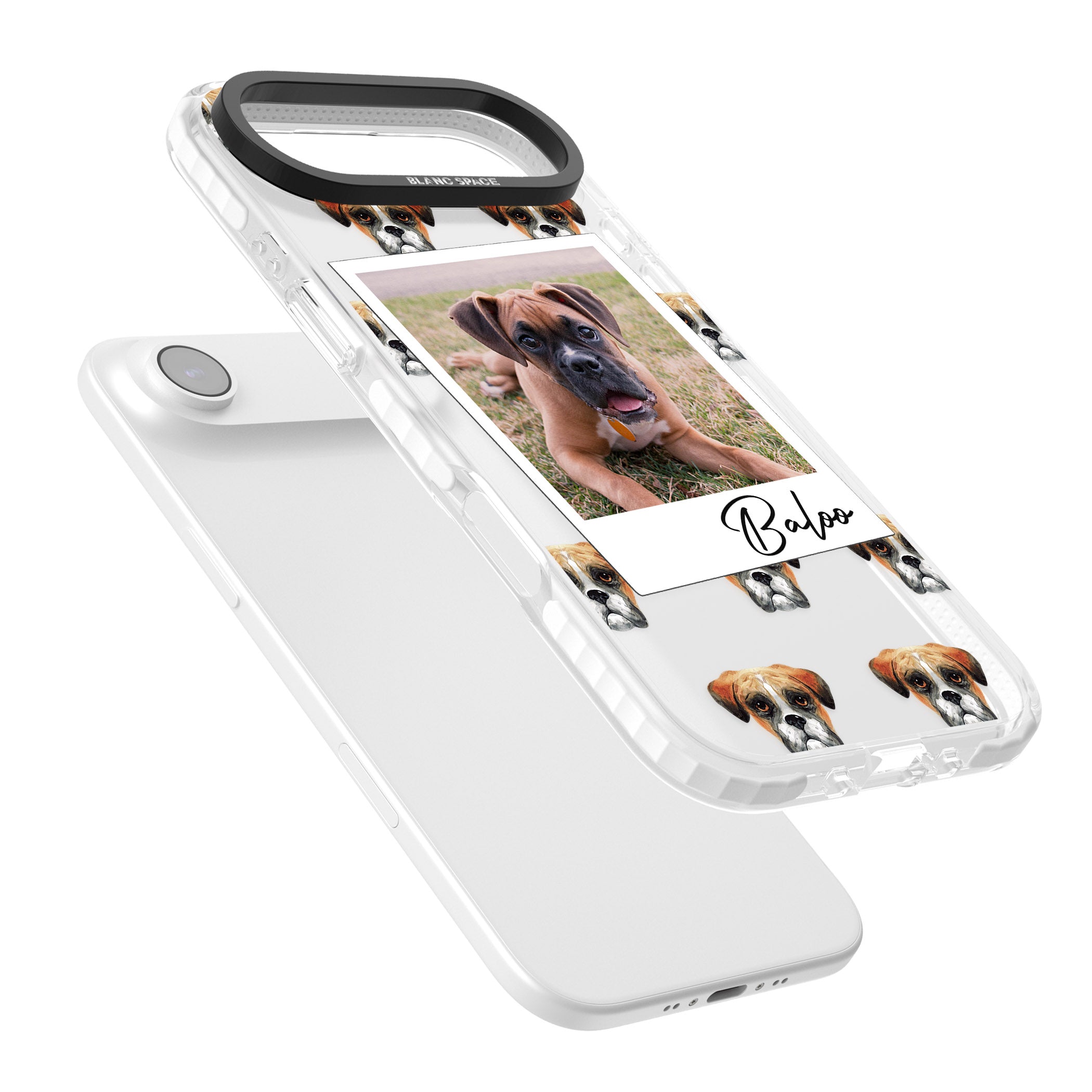 Personalised Boxer Instant Camera Photo iPhone 17 Air Impact Clear Phone Case Colours