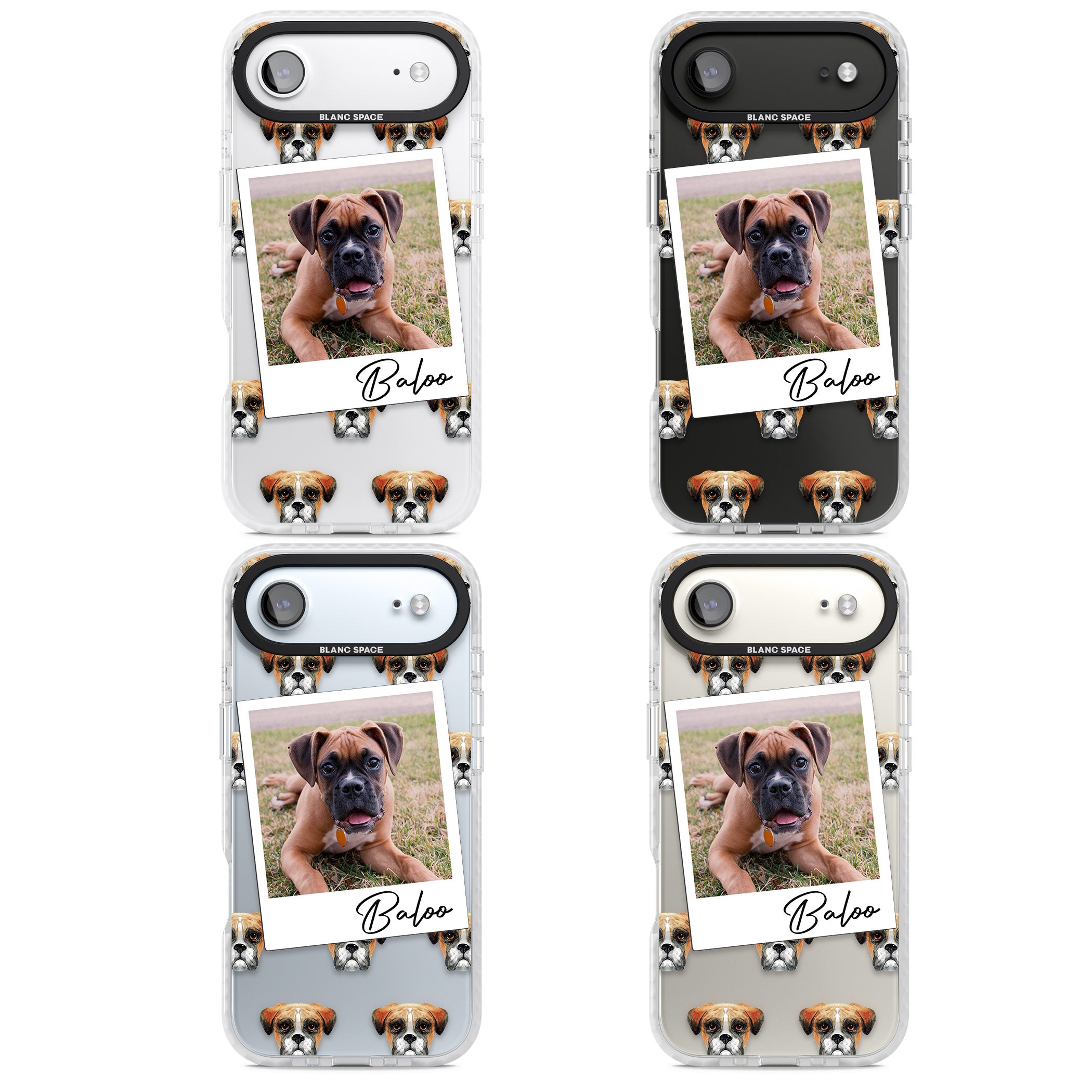 Personalised Boxer Instant Camera Photo iPhone 17 Air Impact Clear Phone Case APT Impact Protection