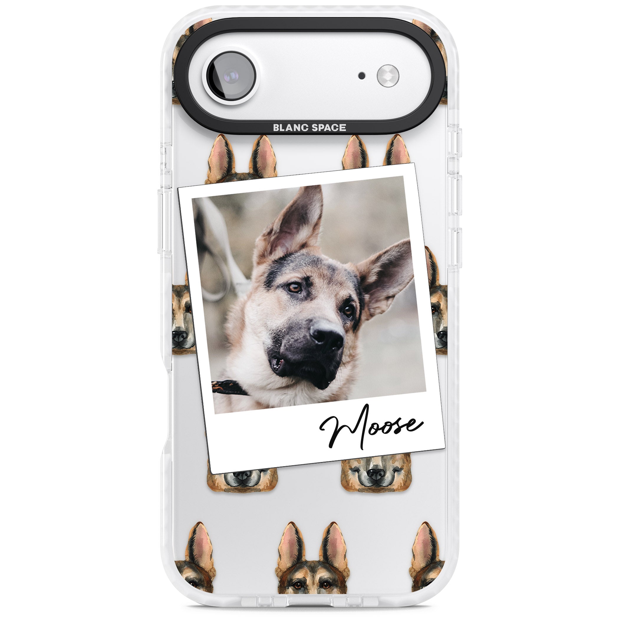 Personalised German Shepherd Instant Camera Photo iPhone 17 Air Impact Clear Phone Case