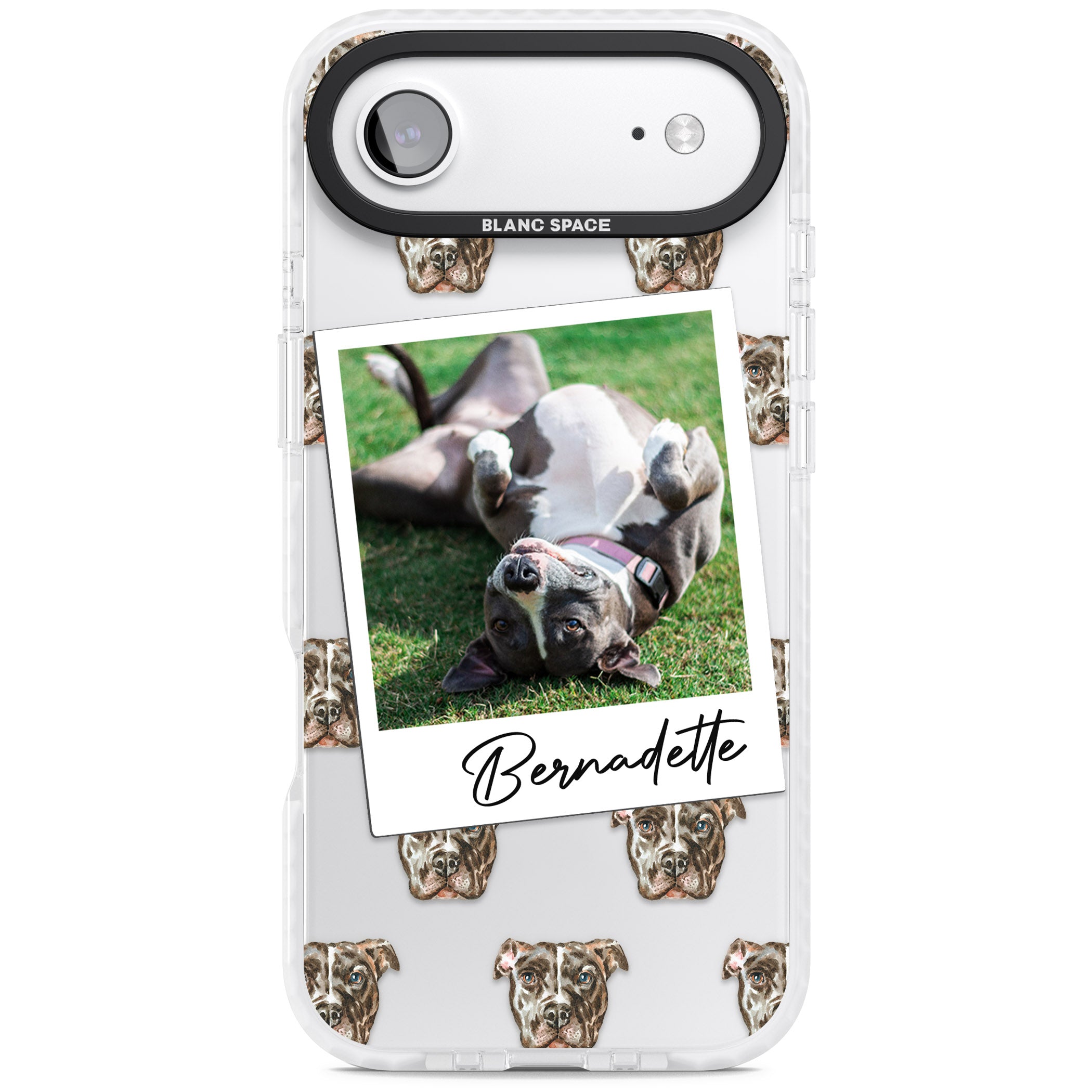 Personalised Staffordshire Bull Terrier Instant Camera Photo iPhone 17 Air Impact Clear Phone Case