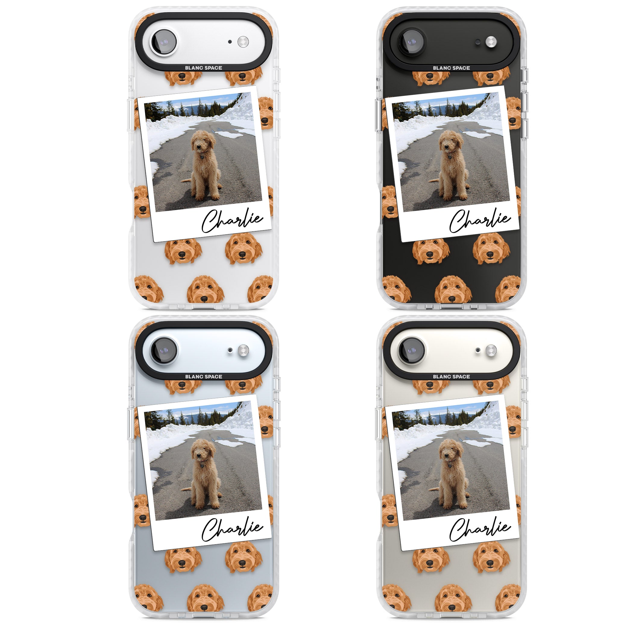Personalised Golden Doodle Dog Photo iPhone 17 Air Impact Clear Phone Case APT Impact Protection