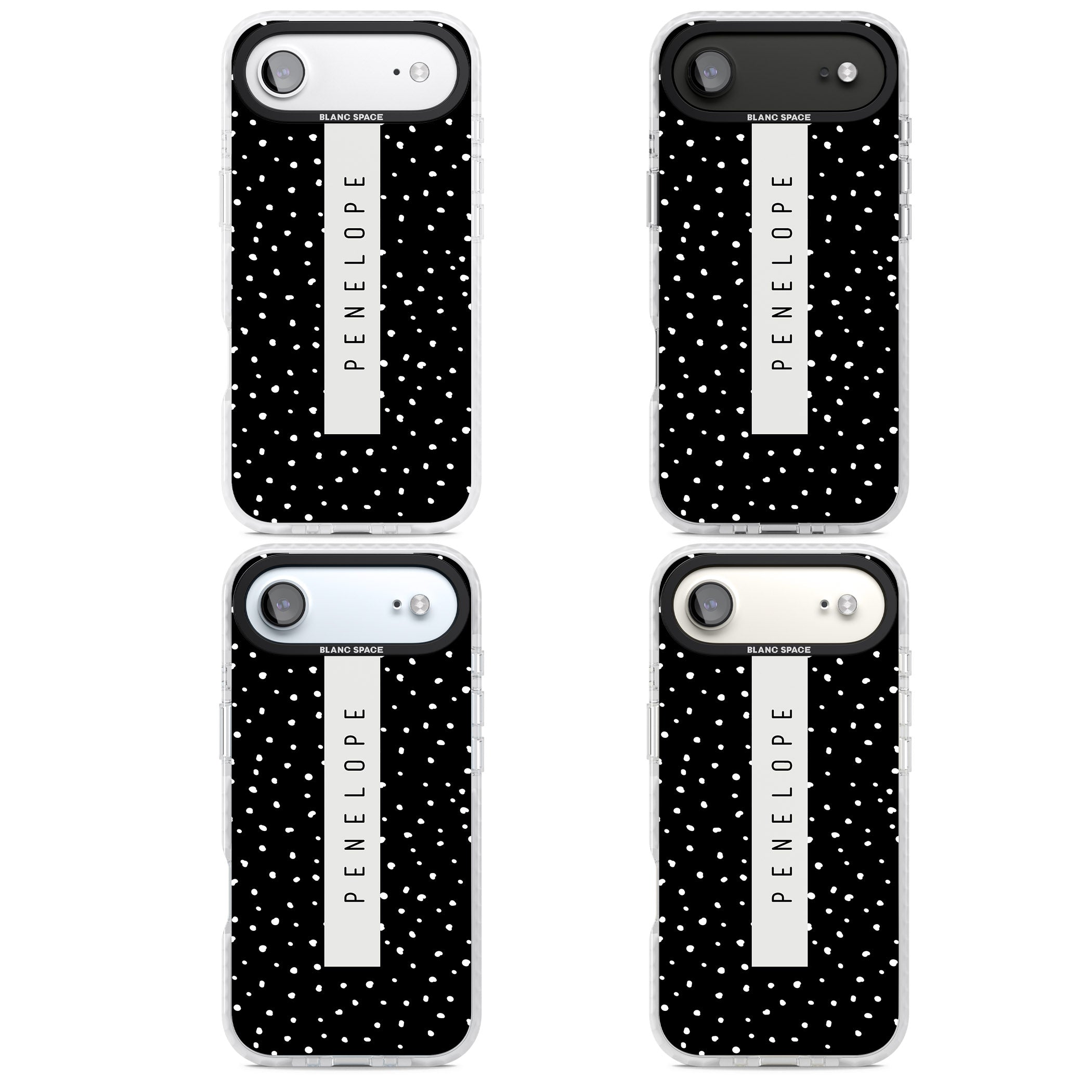 Personalised Black Dots iPhone 17 Air Impact Clear Phone Case APT Impact Protection