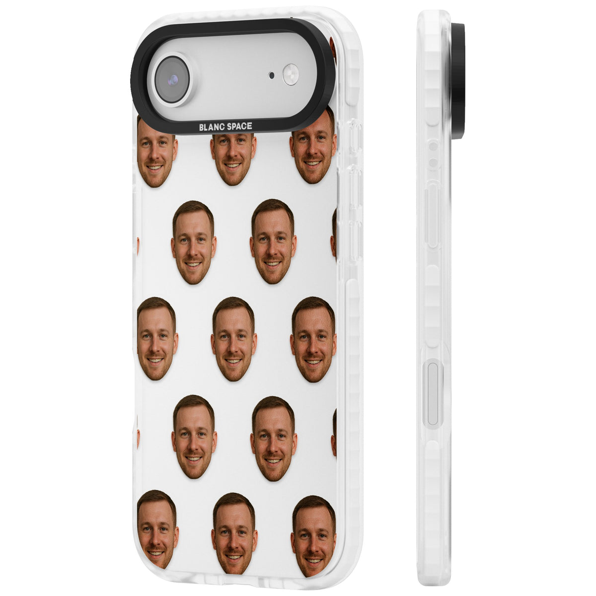 Face Pattern iPhone Air Impact Clear Phone Case side